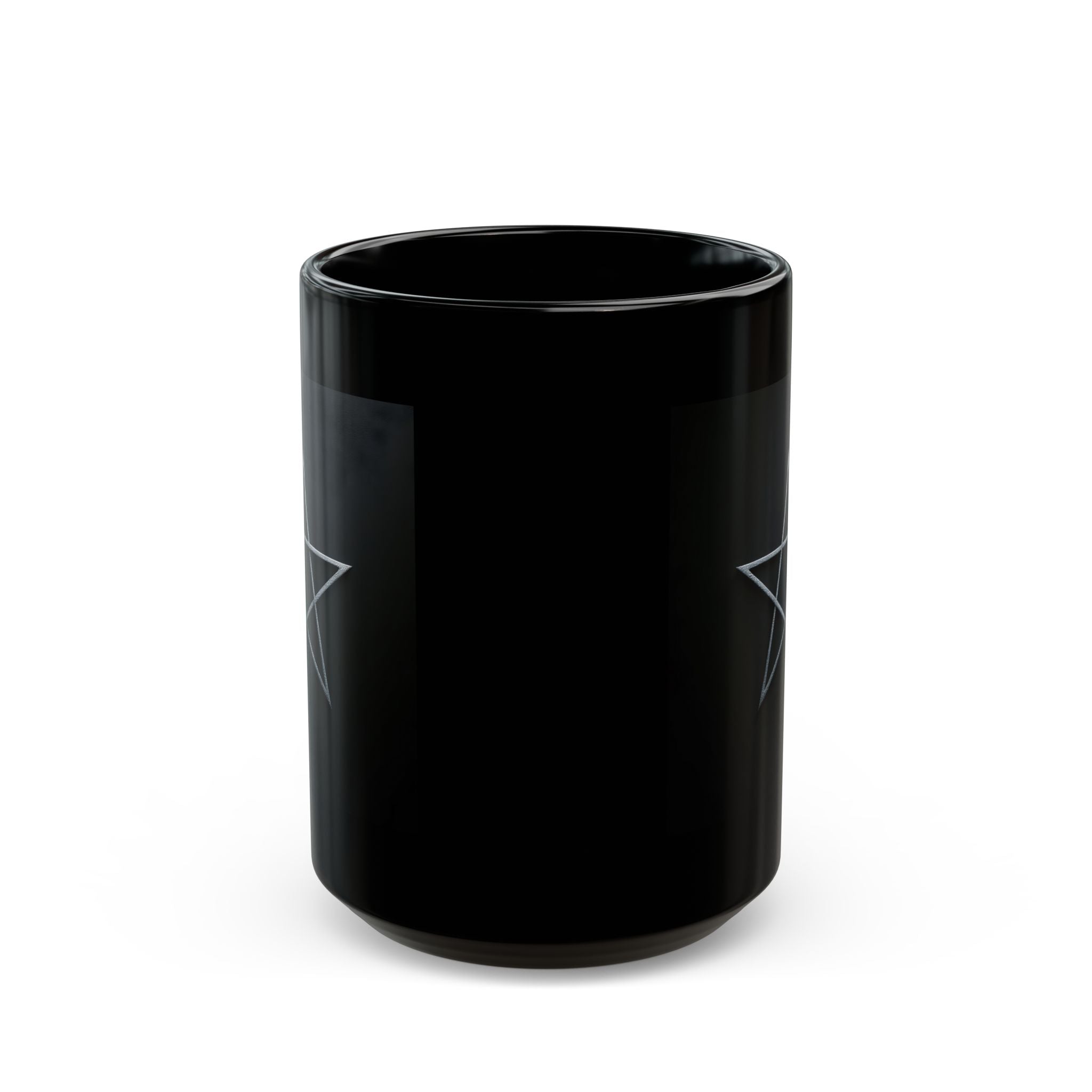 Pentagram Black Coffee Mug — Gothic Star 11oz & 15oz Ceramic