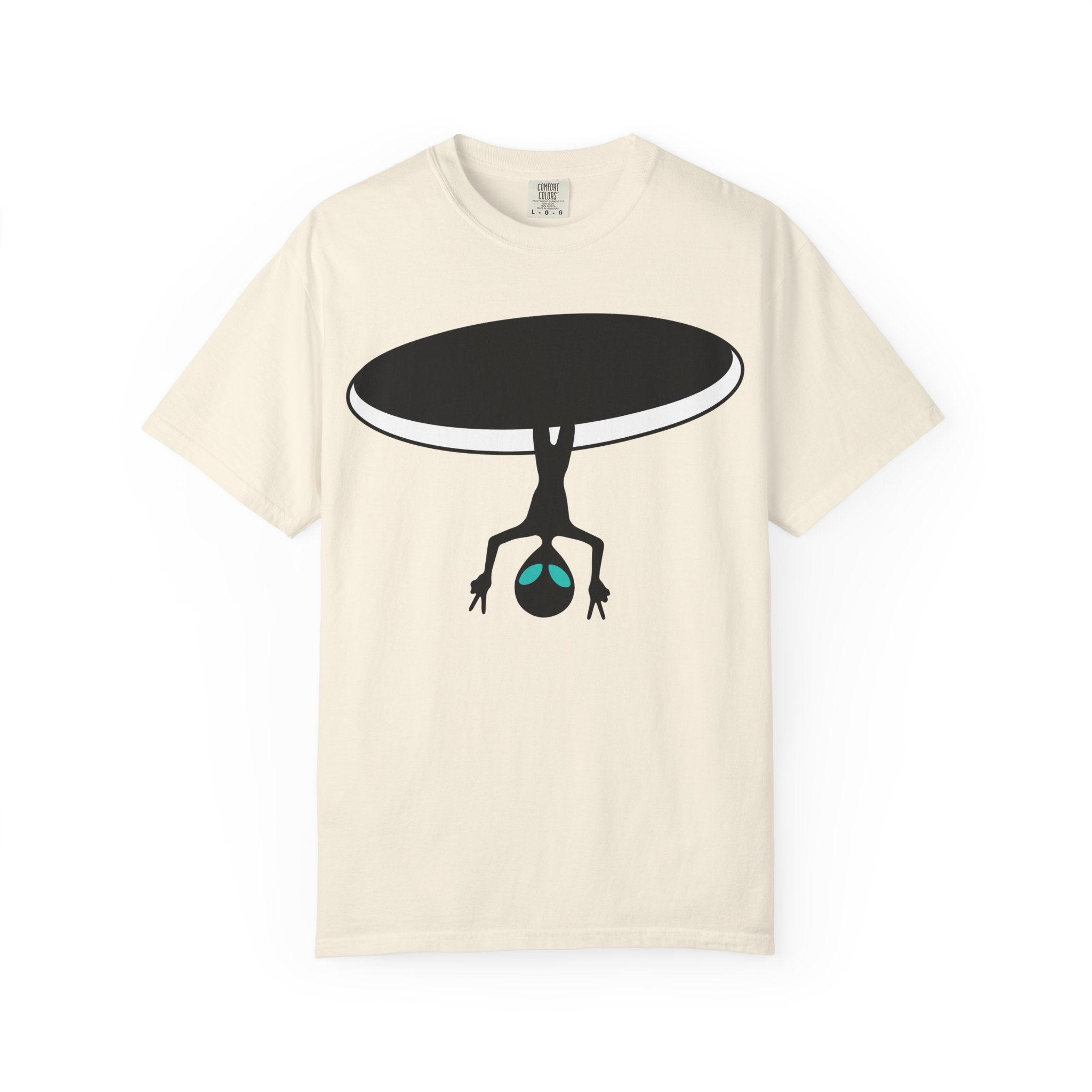 Alien Surfboard T-Shirt — Upside-Down Alien Graphic Tee
