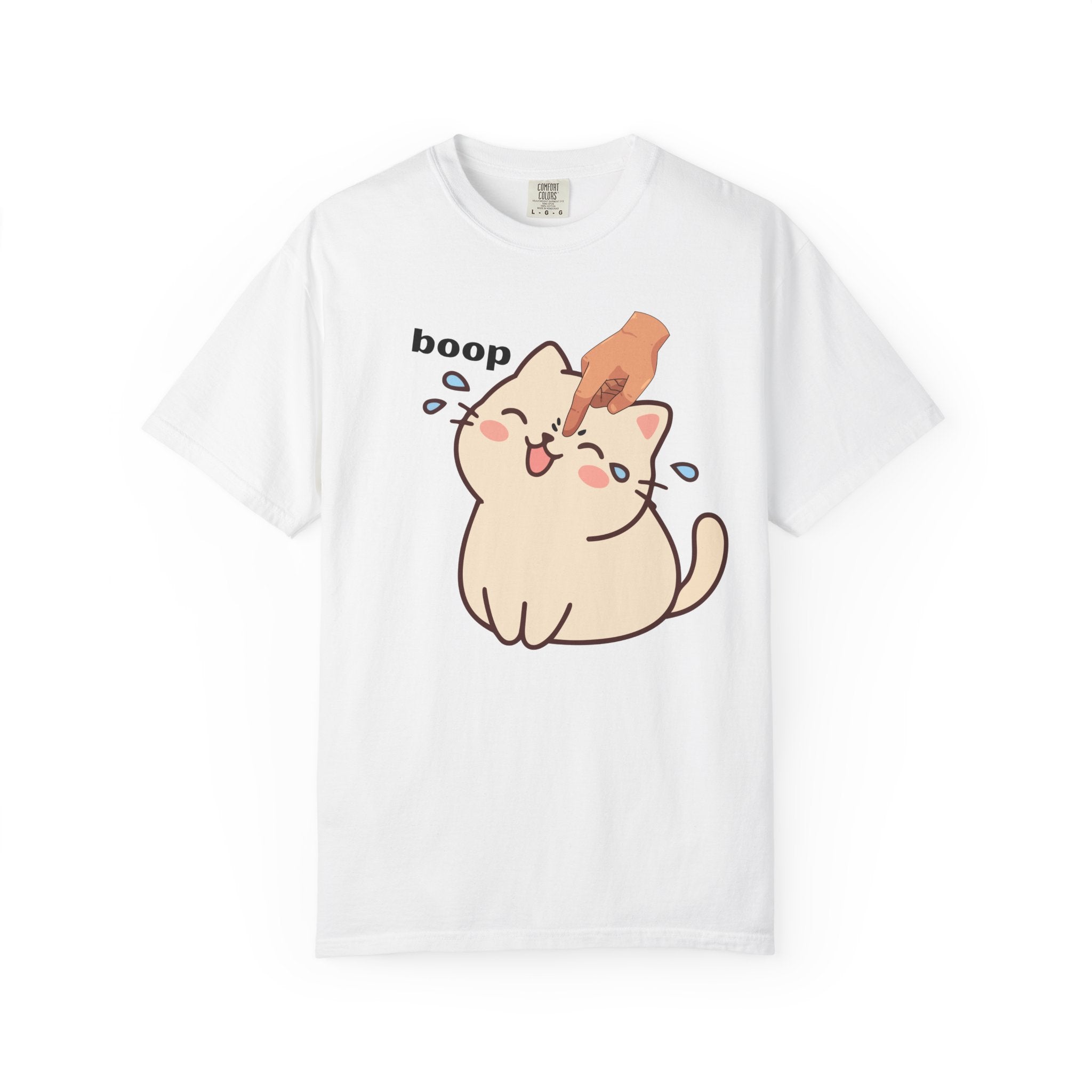 Boop Cute Cat T-Shirt — Kawaii Paw Headpat Graphic Tee