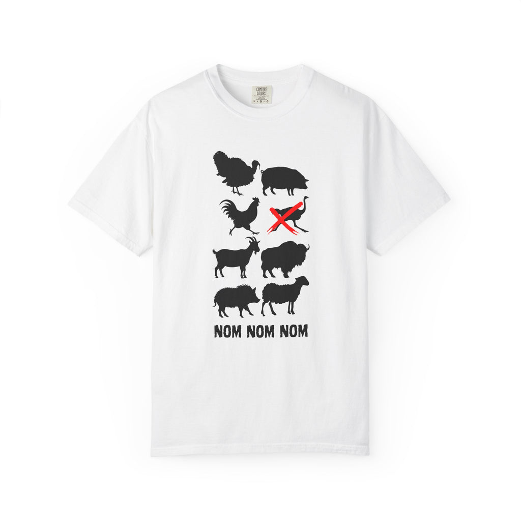 Chicken, Pig, Cow Farm Animals T‑Shirt — "Nom Nom Nom" Graphic Tee