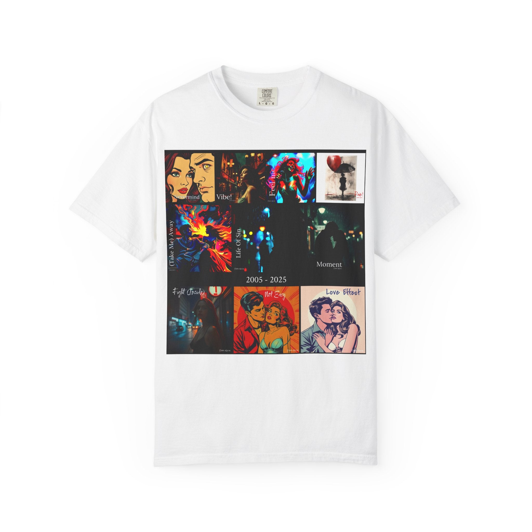 T-Shirt — Anniversary Retro Pop Art Collage Tee (2005–2025 )