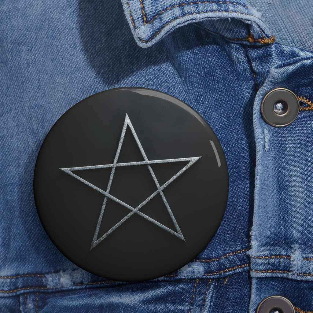 Pin Button — Black Pentagram Enamel Pin Button
