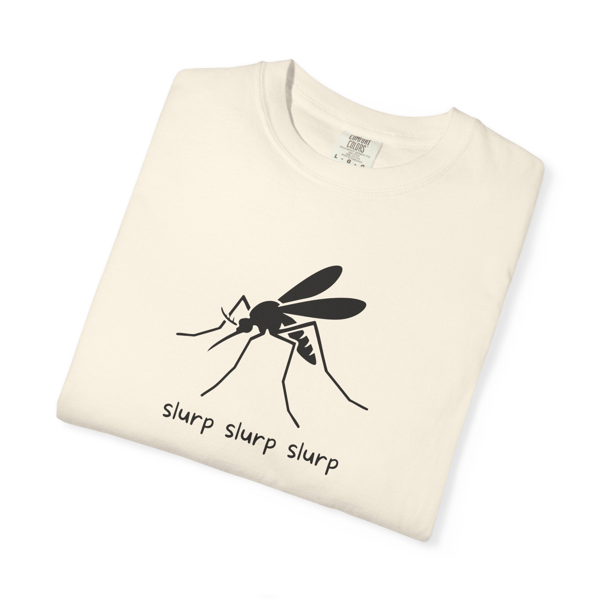 Mosquito Illustration T-Shirt — "sharp sharp swerp" Minimalist Bug Tee