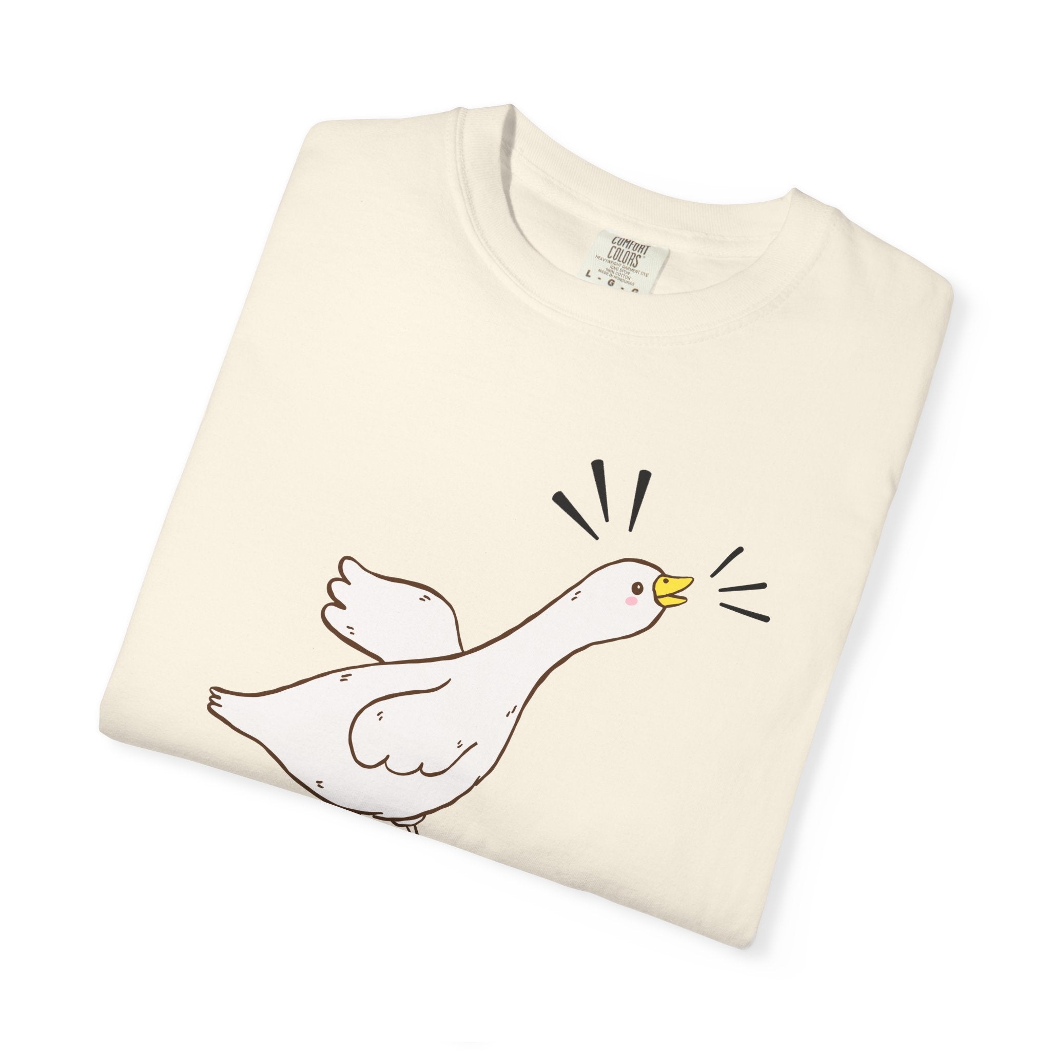 Goose Illustration T-Shirt — Cute 'woof woof' Funny Animal Graphic Tee