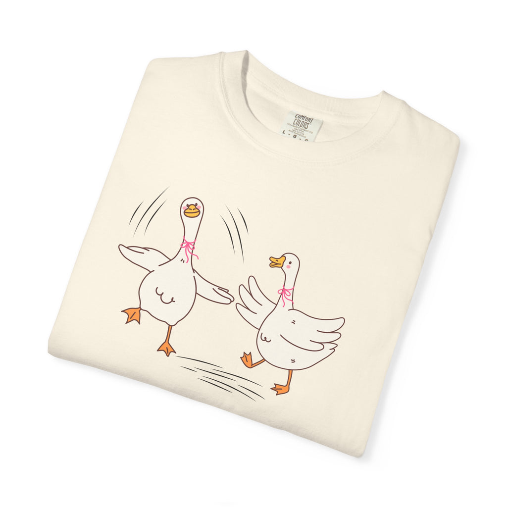 Goose Bumps T-Shirt — Cute Dancing Geese Graphic Tee