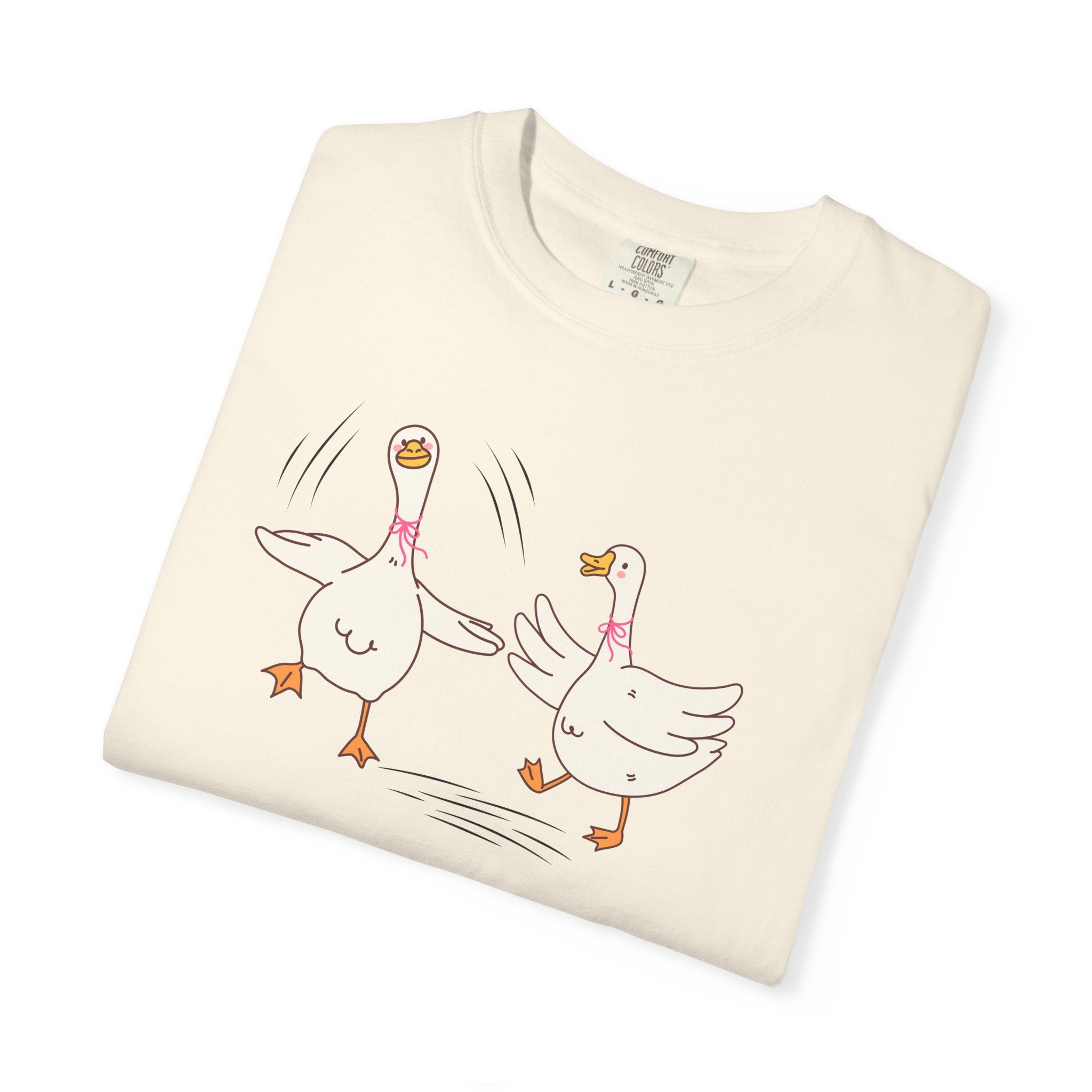 Goose Bumps T-Shirt — Cute Dancing Geese Graphic Tee