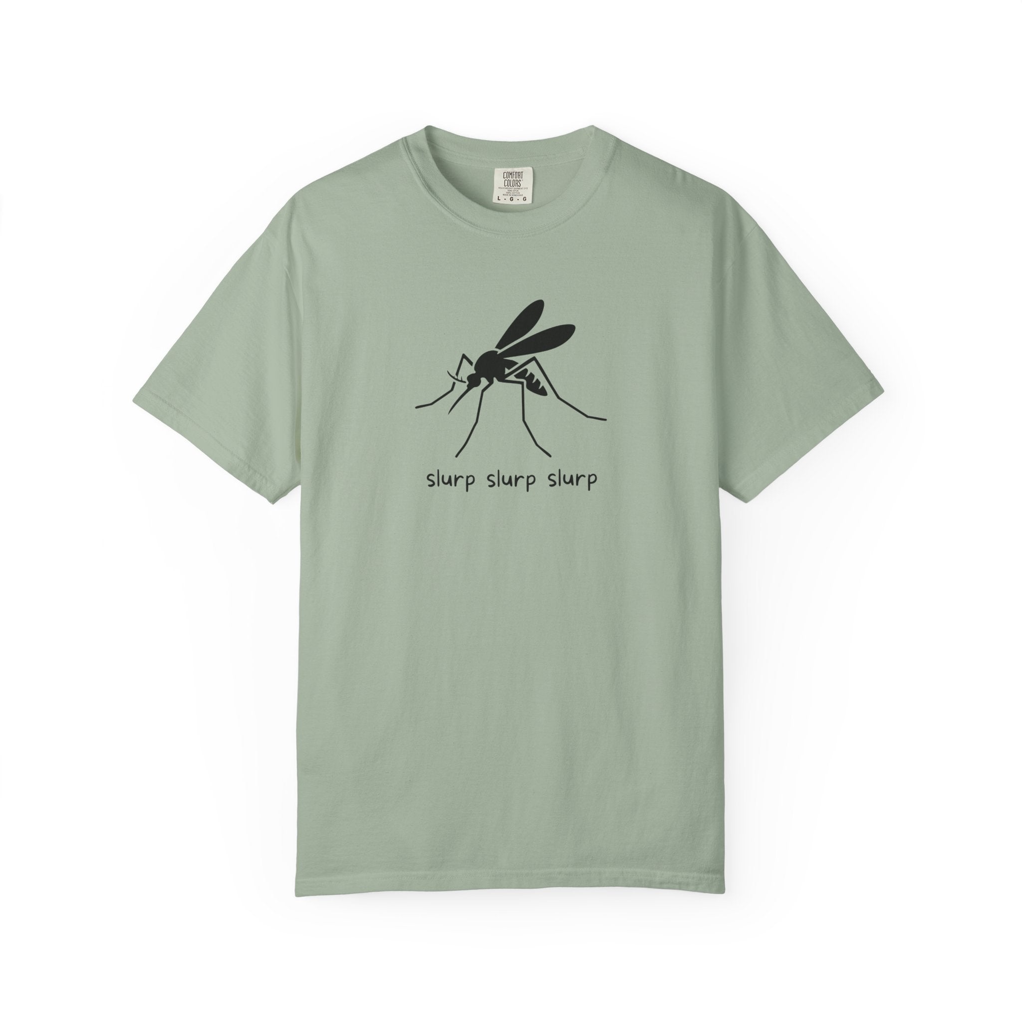 Mosquito Illustration T-Shirt — "sharp sharp swerp" Minimalist Bug Tee