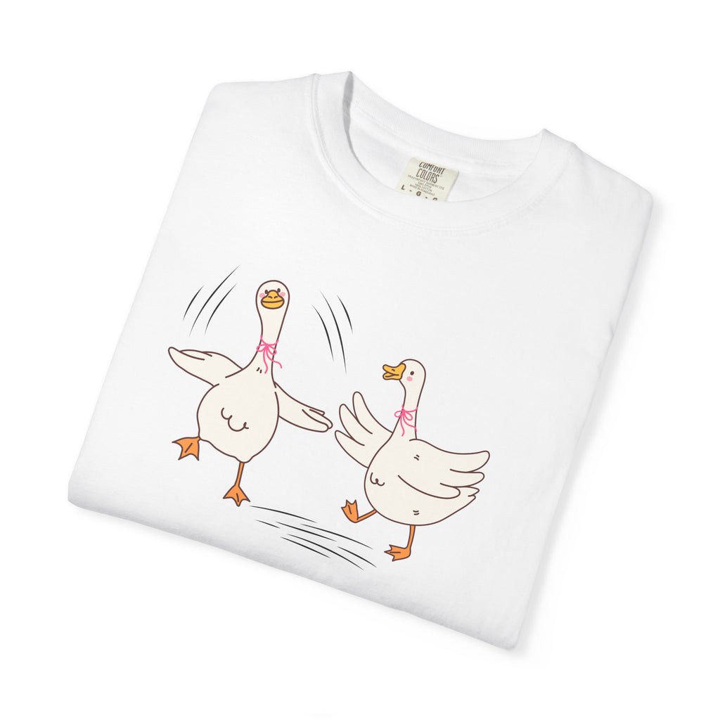 Goose Bumps T-Shirt — Cute Dancing Geese Graphic Tee