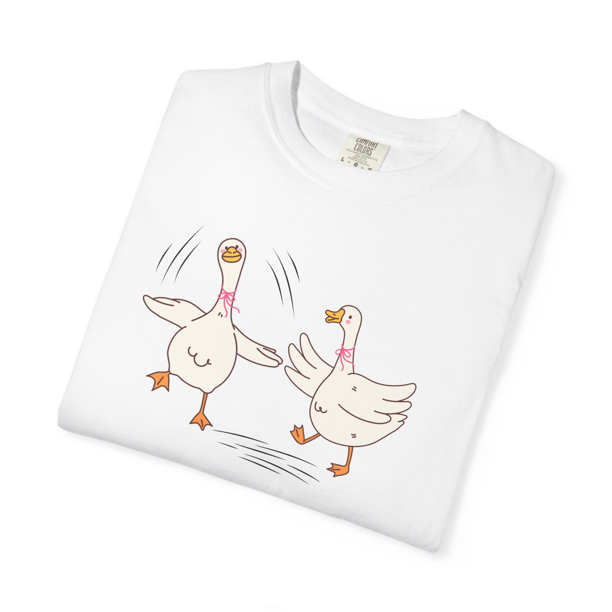 Goose Bumps T-Shirt — Cute Dancing Geese Graphic Tee