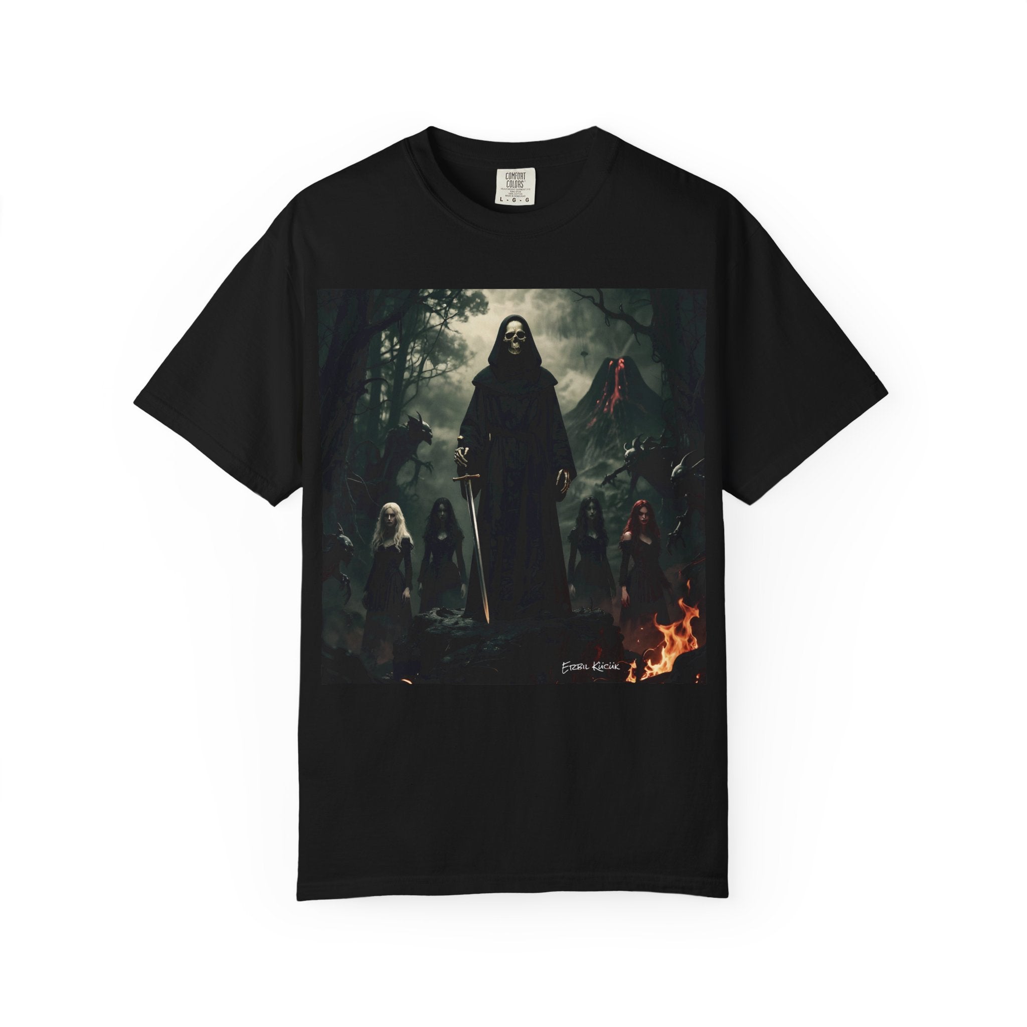 Gothic Coven T-Shirt — Dark Forest Witch Ritual Design