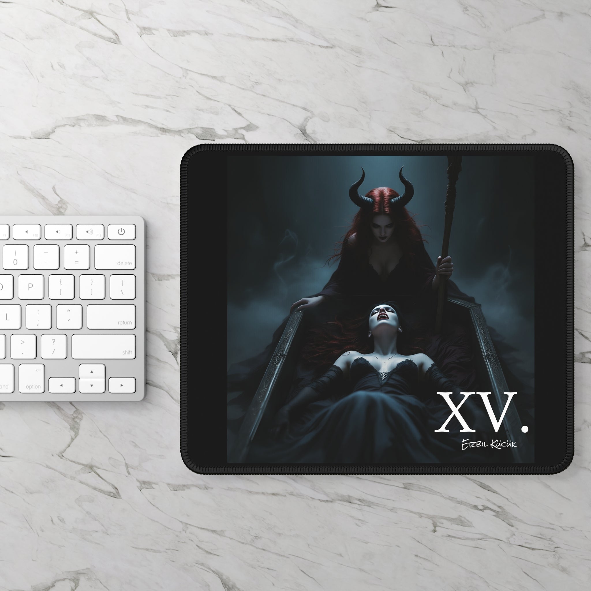 Gothic 'XV' Gaming Mouse Pad — Dark Queen & Death Vibe