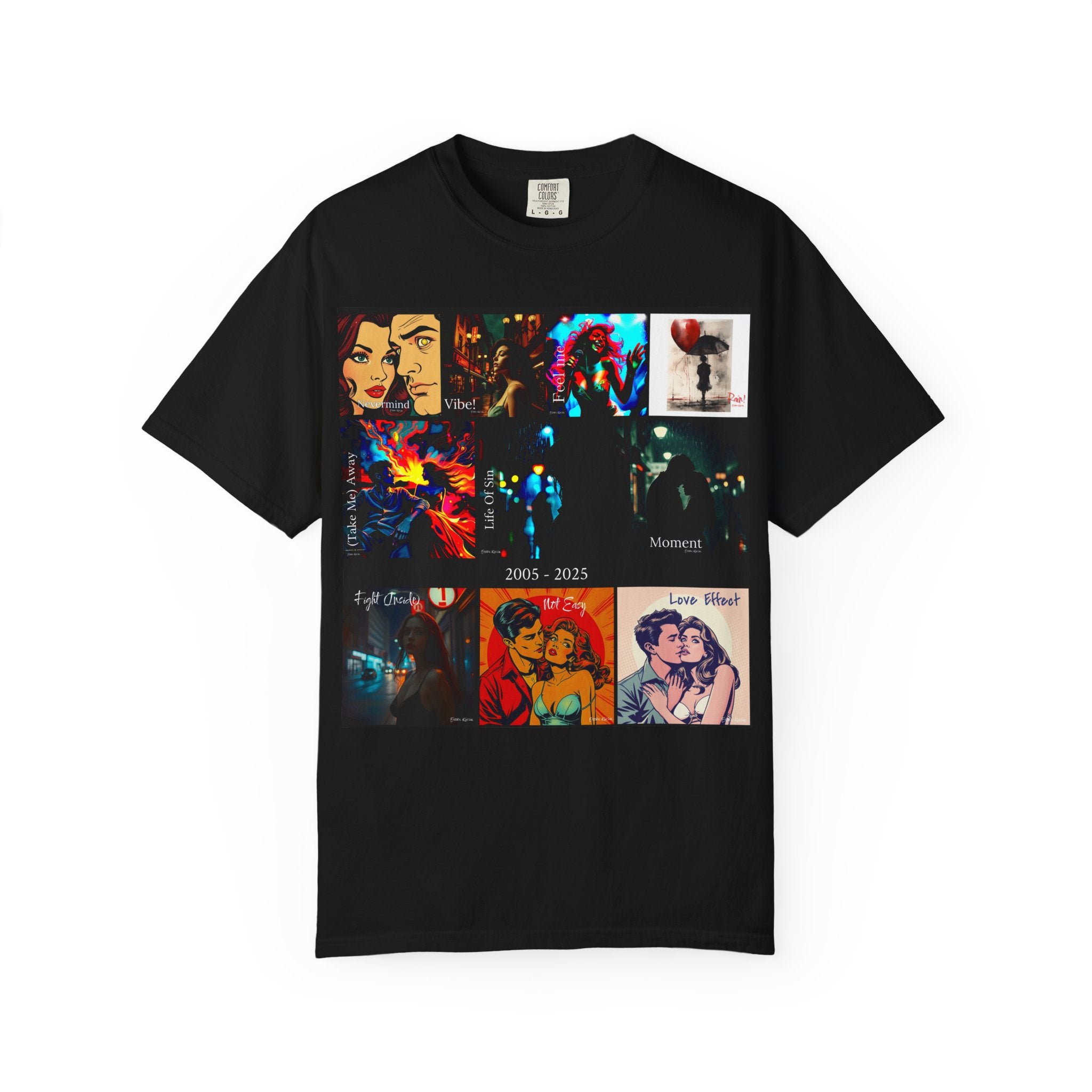 T-Shirt — Anniversary Retro Pop Art Collage Tee (2005–2025 )