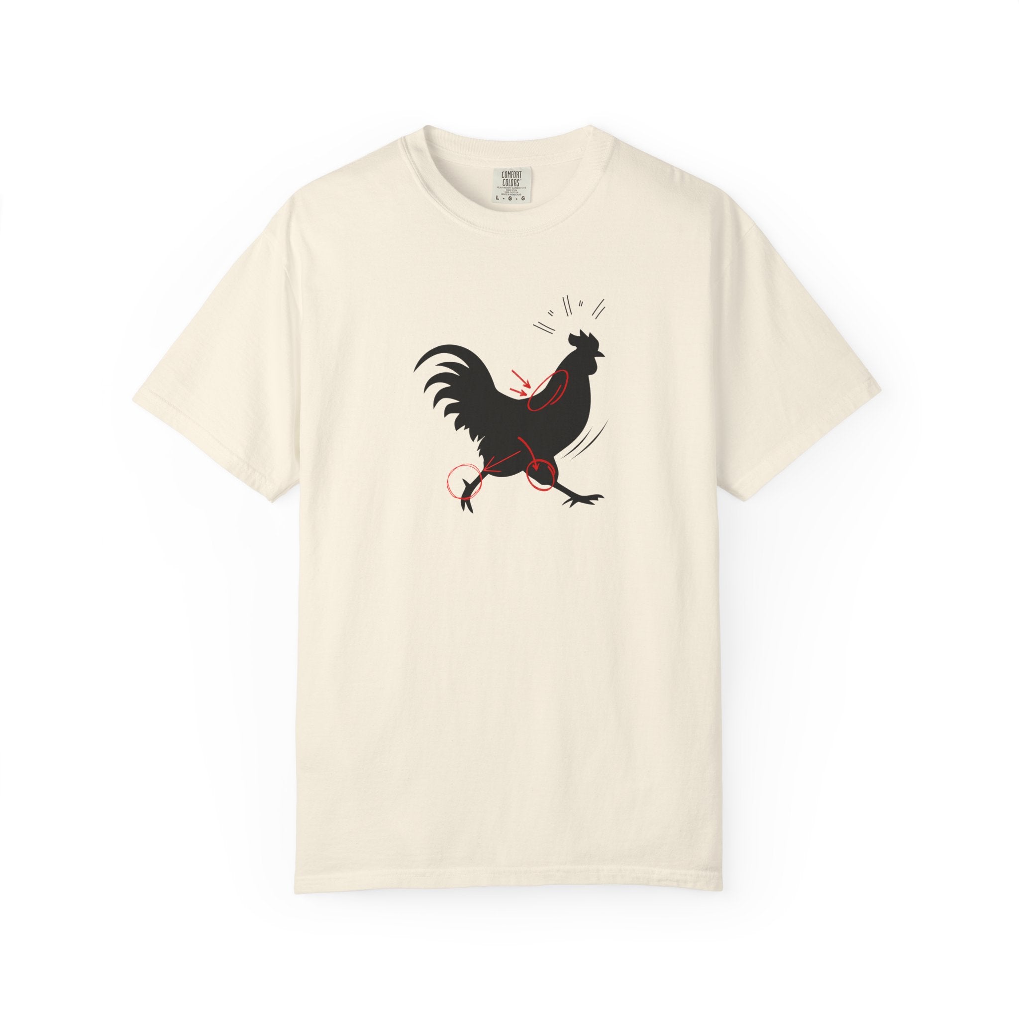 Rooster Silhouette T-Shirt — Bold Marching Rooster Graphic Tee