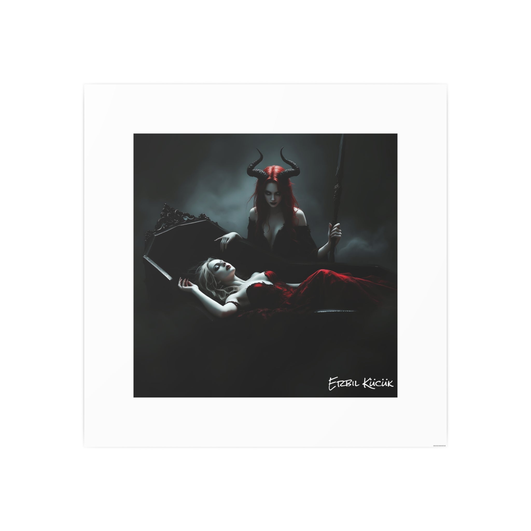 Dark Gothic Art Photo Print — 'Eternal Requiem' Paper Poster