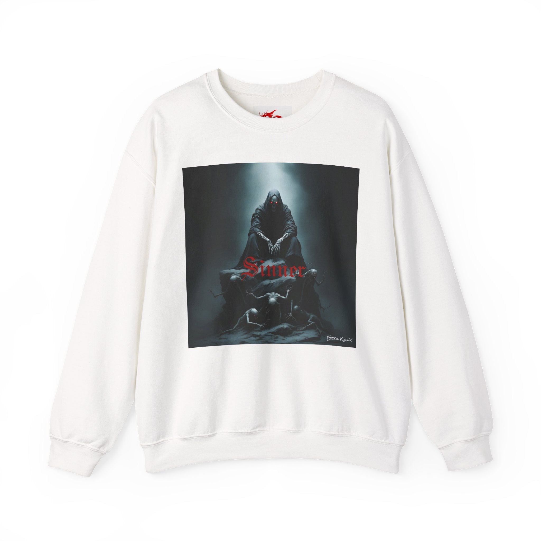 Crewneck Sweatshirt — Dark Hooded Figure Dr. Death Grim Reaper