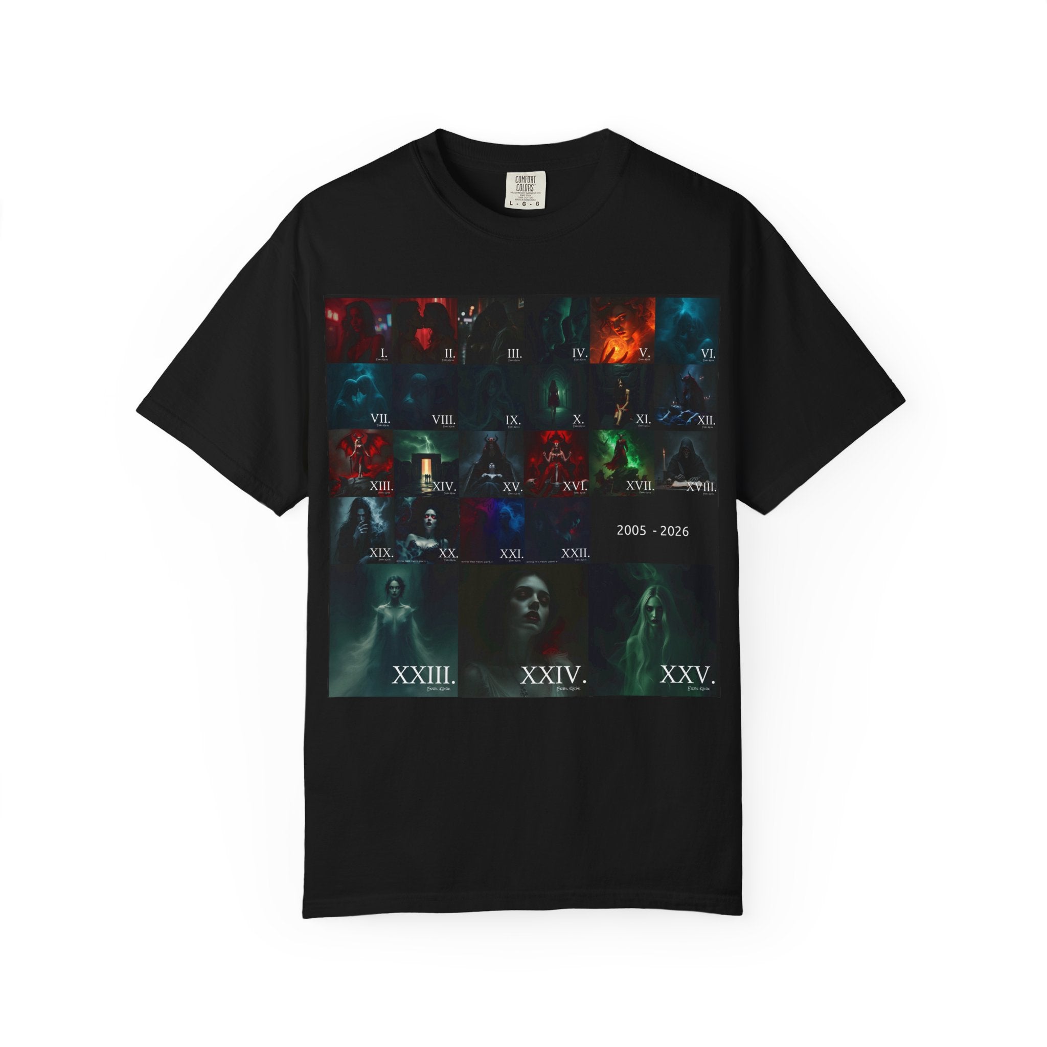 Anniversary Album Merch  T-Shirt — Dark Techno Album Art Collage