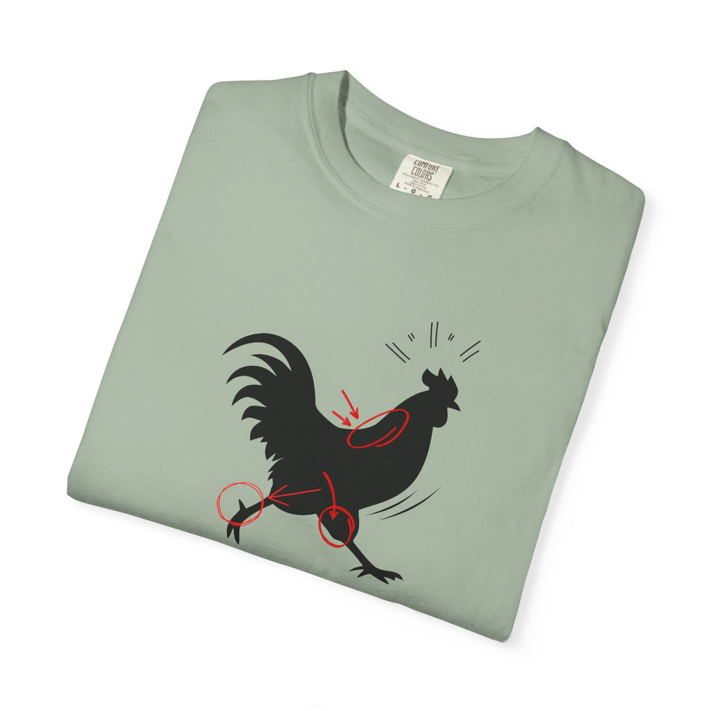 Rooster Silhouette T-Shirt — Bold Marching Rooster Graphic Tee