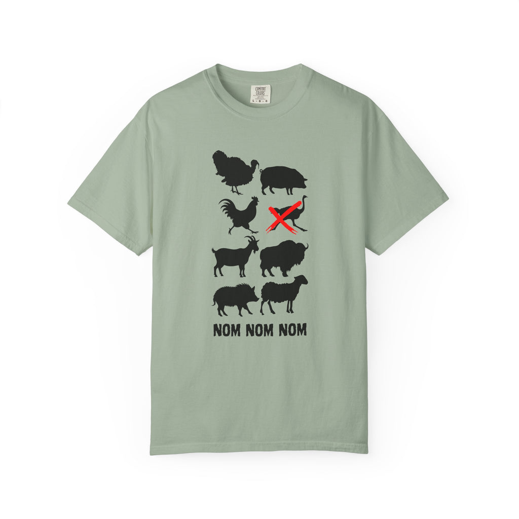 Chicken, Pig, Cow Farm Animals T‑Shirt — "Nom Nom Nom" Graphic Tee