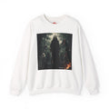 Crewneck Sweatshirt — Gothic Hooded Figure & Coven Forest Art