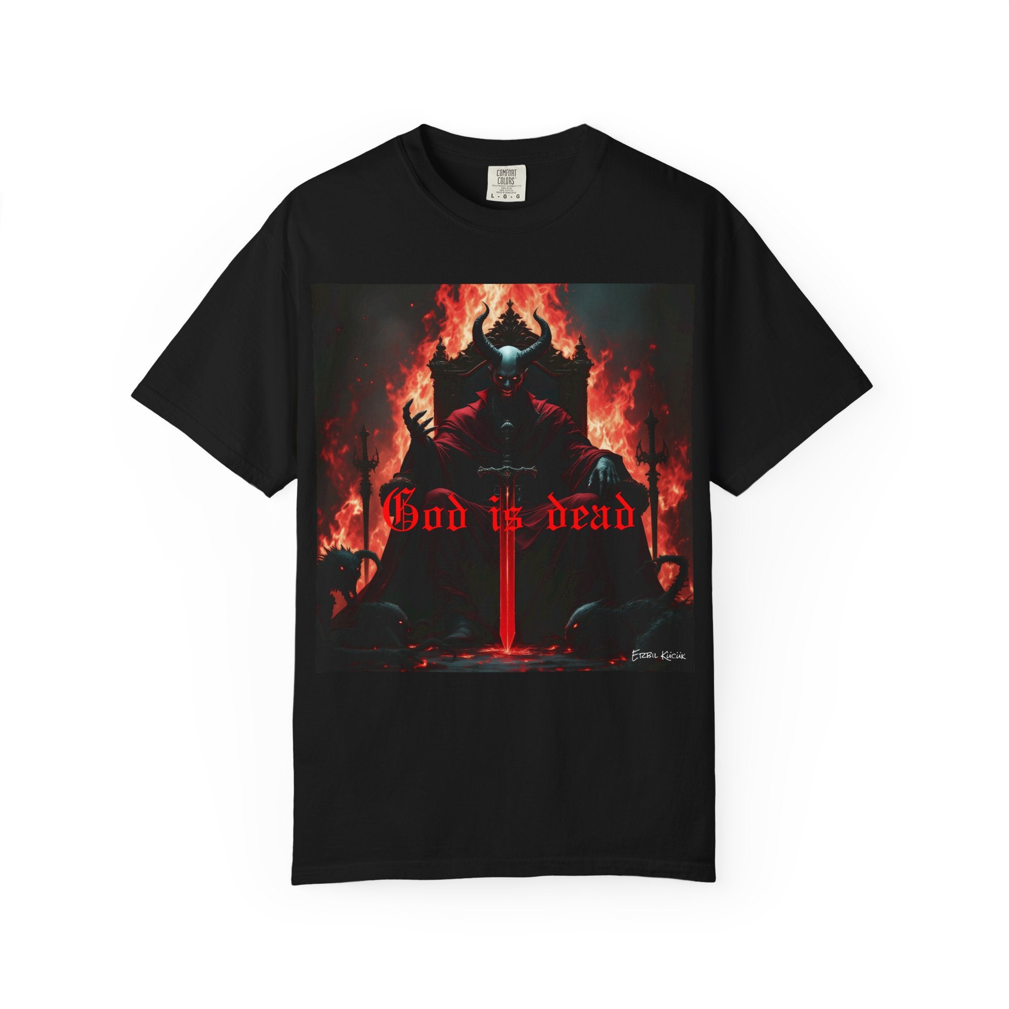 God Is Dead T-Shirt — Dark Fantasy Demon Graphic Tee