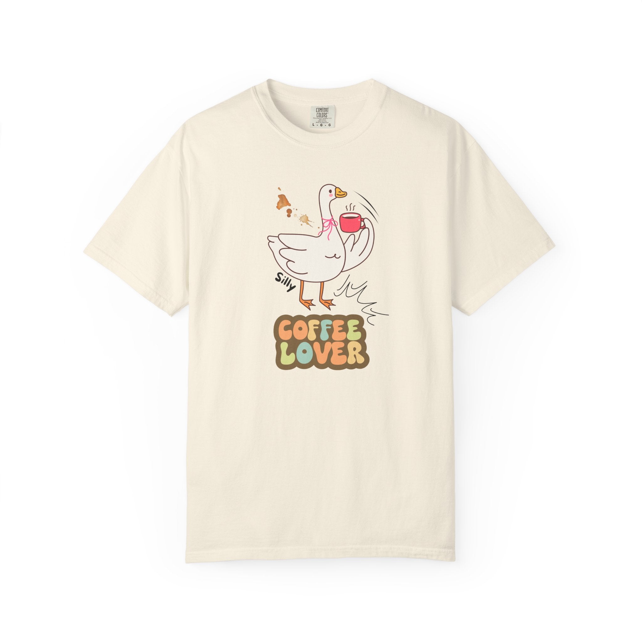 Coffee Lover Silly Goose T-Shirt — Cute Retro Coffee Graphic Tee