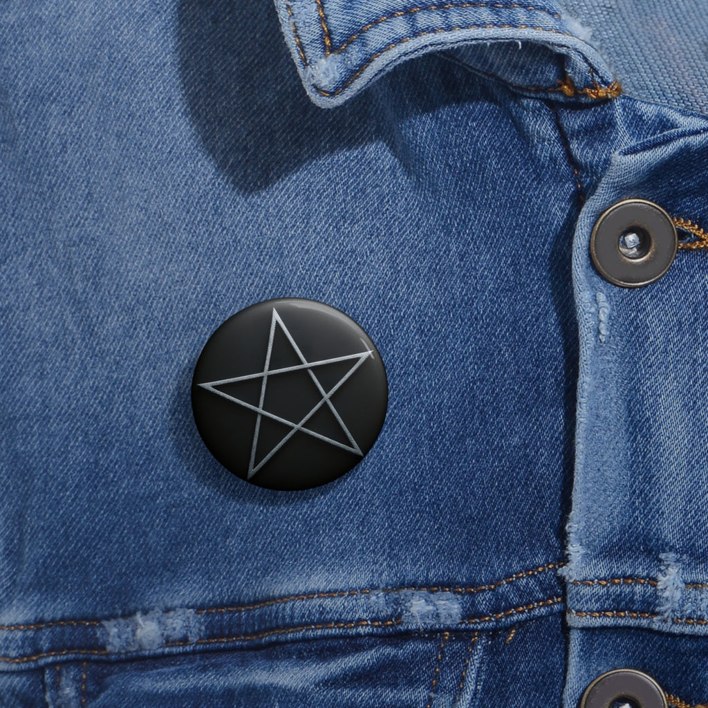 Pin Button — Black Pentagram Enamel Pin Button
