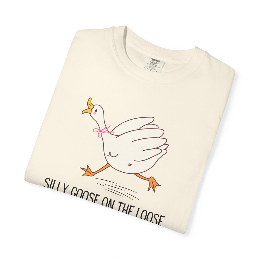 Silly Goose Tee — "Silly Goose on the Loose" Cute Cartoon Graphic T-Shirt