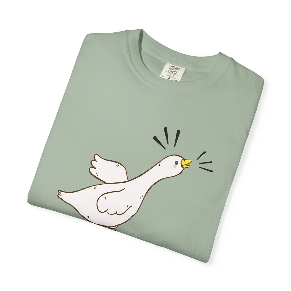 Goose Illustration T-Shirt — Cute 'woof woof' Funny Animal Graphic Tee