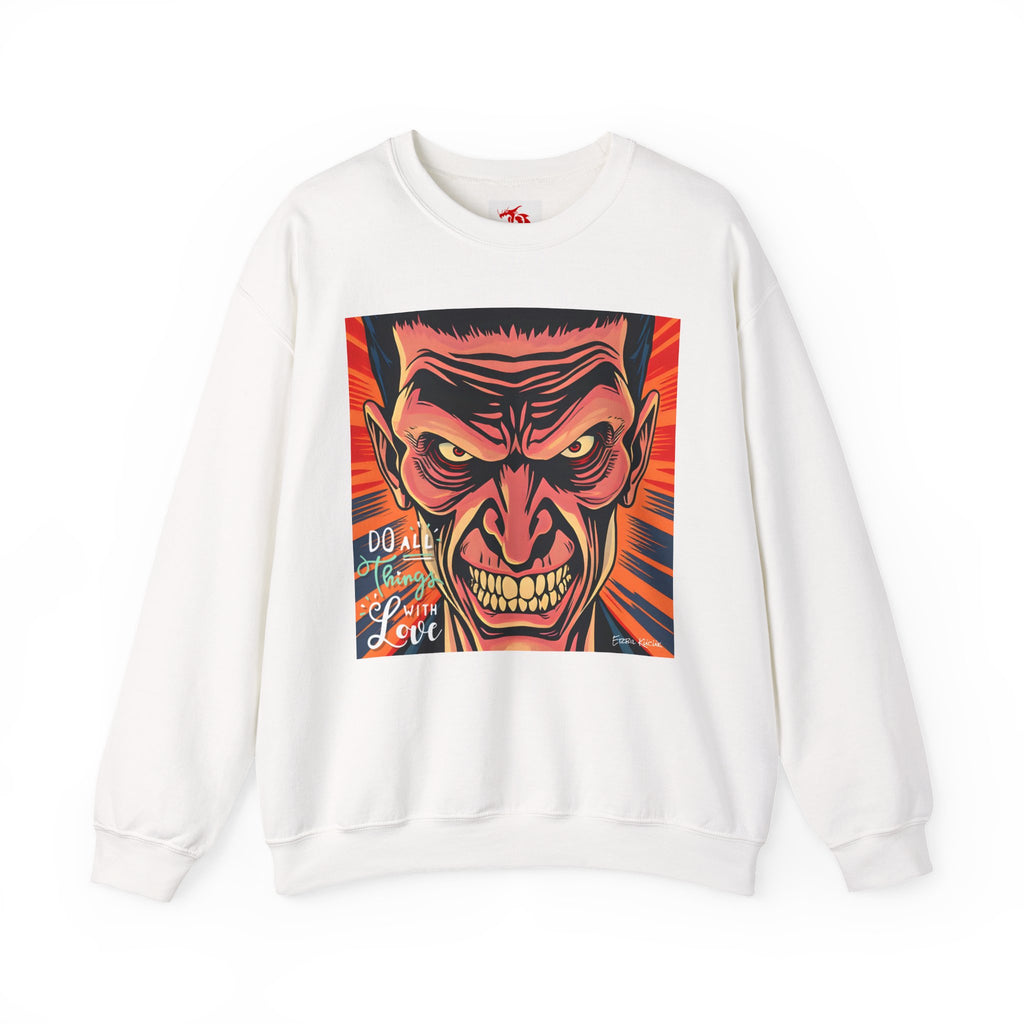 "Do All Things With Love" Unisex Heavy Blend™ Crewneck Sweatshirt - Bold Graphic Design for Everyday Comfort