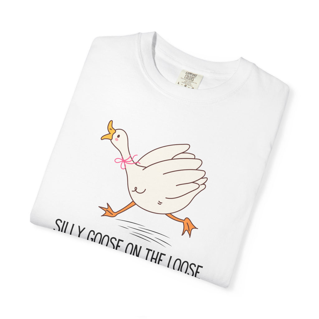 Silly Goose Tee — "Silly Goose on the Loose" Cute Cartoon Graphic T-Shirt