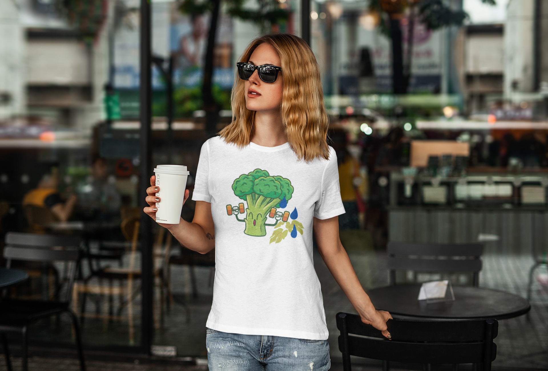 Broccoli Lifter T-Shirt — Fitness Veggie Graphic Tee