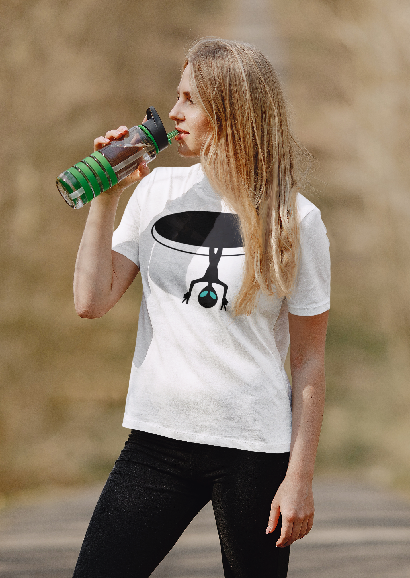 Alien Surfboard T-Shirt — Upside-Down Alien Graphic Tee