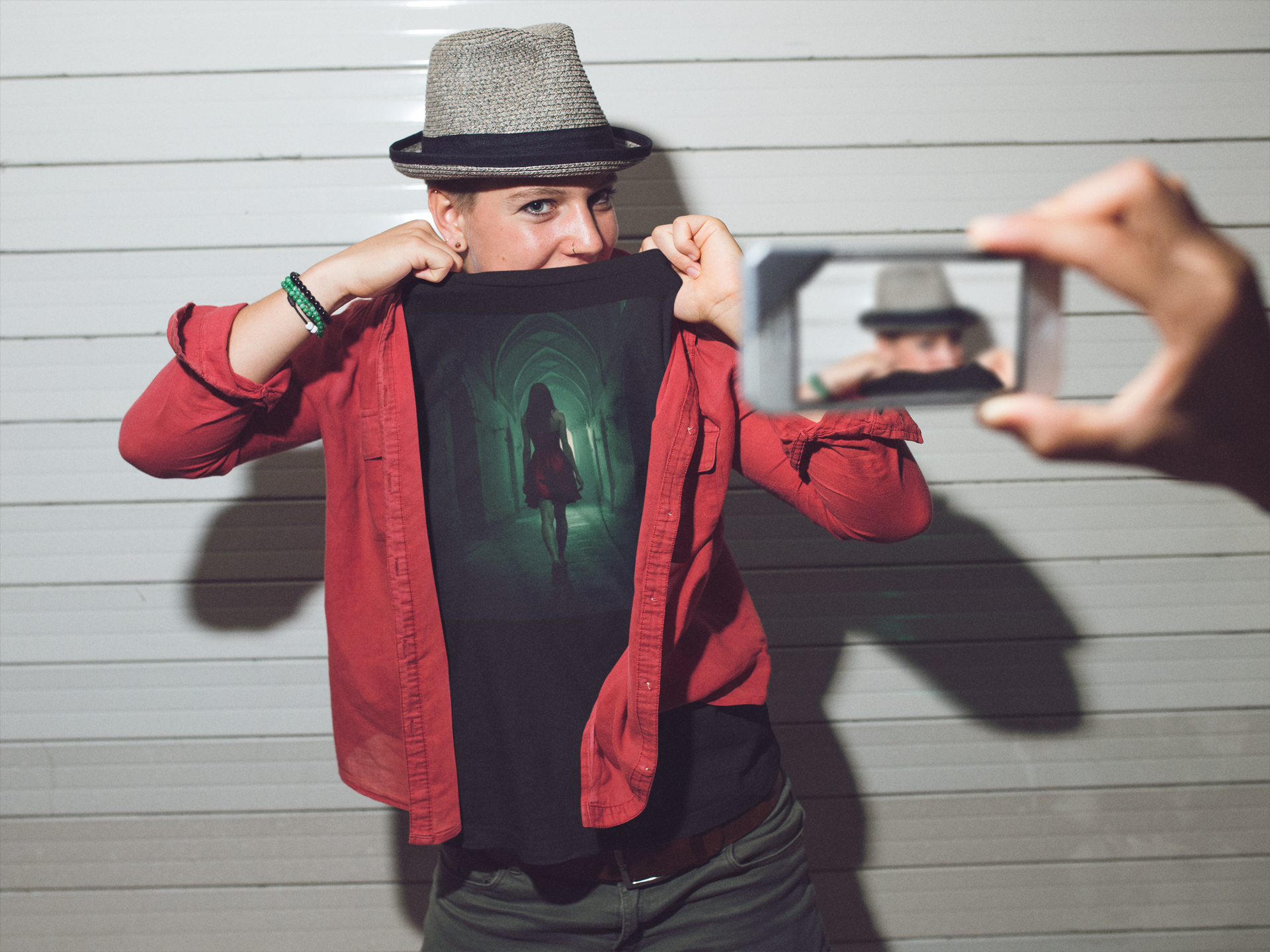 Horror Gothic T-Shirt — Album Art Merch - Shadowed Corridor 'X' Graphic Tee