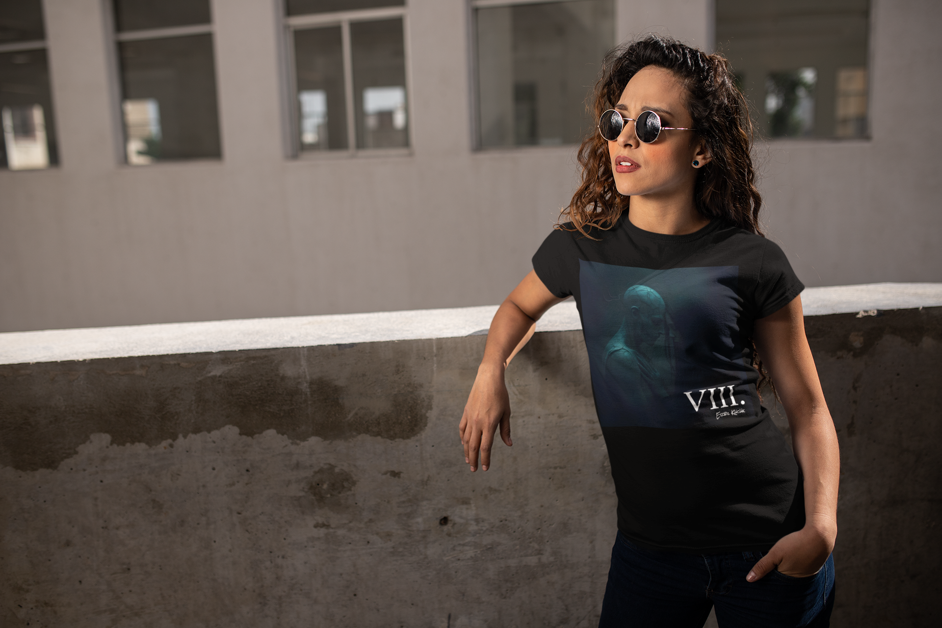 Album Merch VIII T-Shirt — Moody Gothic Portrait