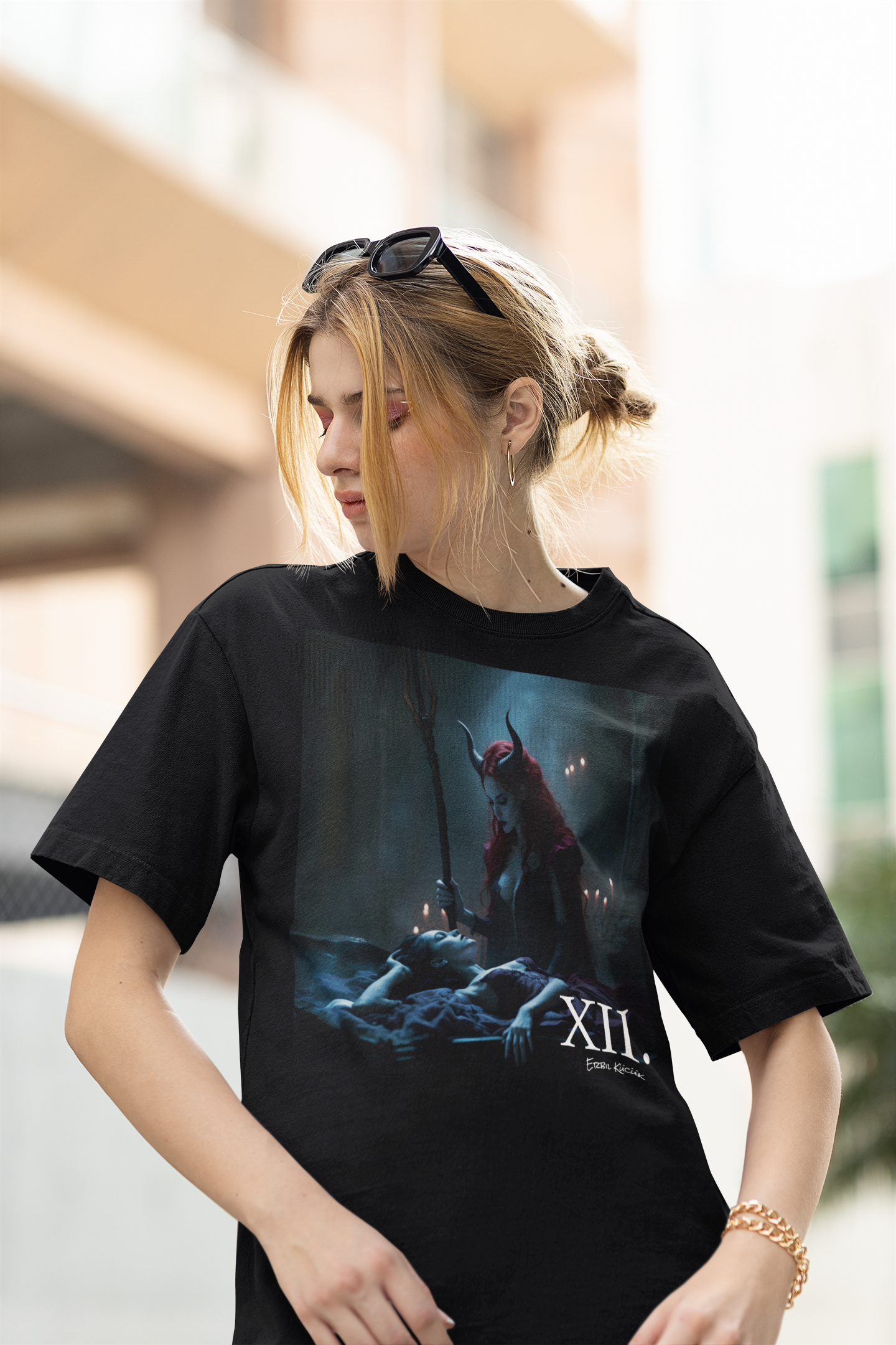 Album Merch XII - femme Demon Graphic T-Shirt — Dark Gothic Art