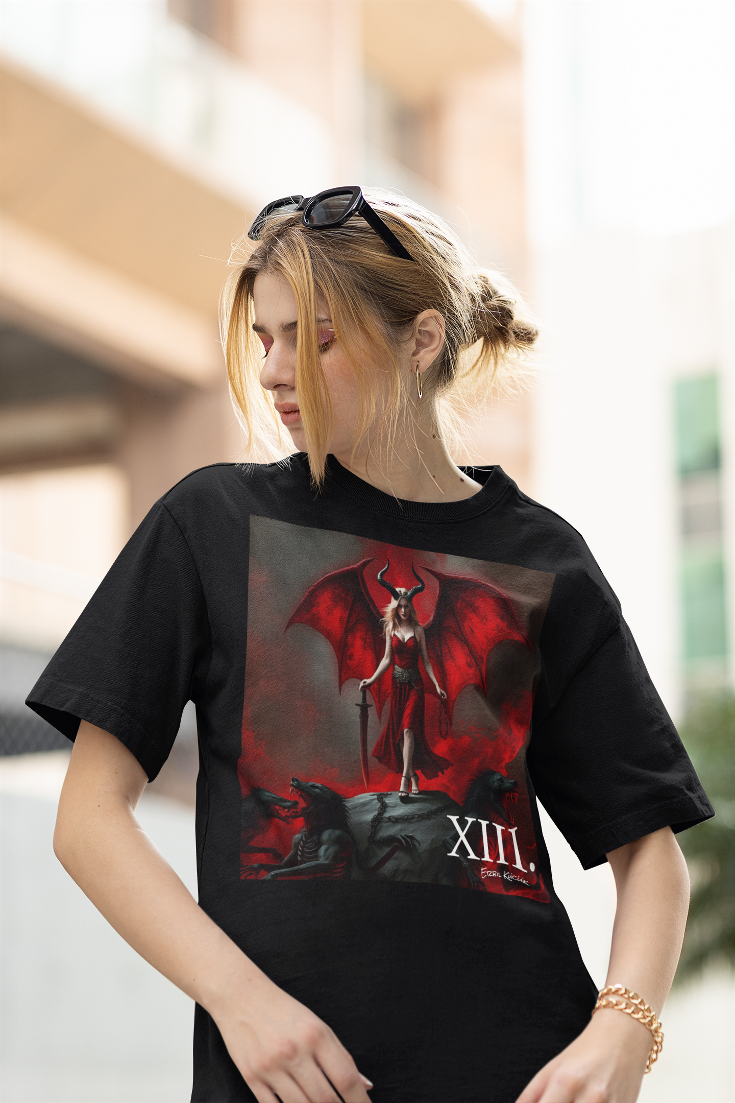 XIII Album Merch - Devil Illustration T-Shirt – Gothic Red Demon Art