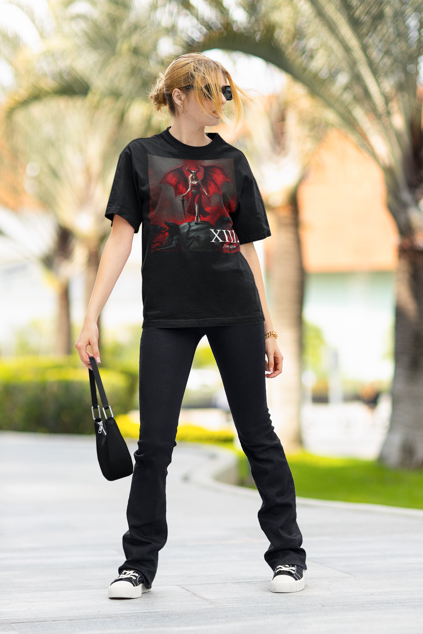 XIII Album Merch - Devil Illustration T-Shirt – Gothic Red Demon Art