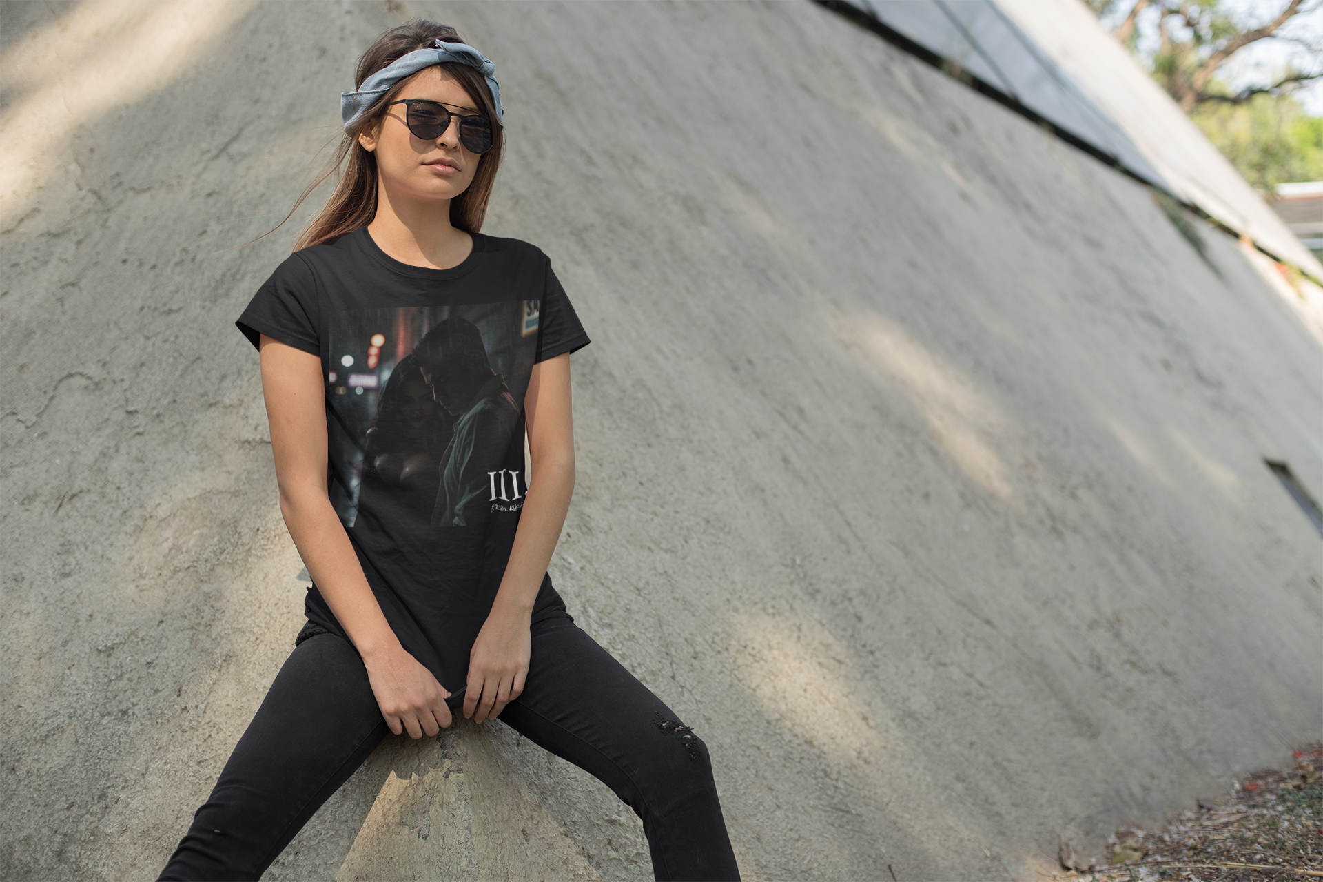 Graphic T-Shirt — Moody Night City Photo “Album Merch III.”