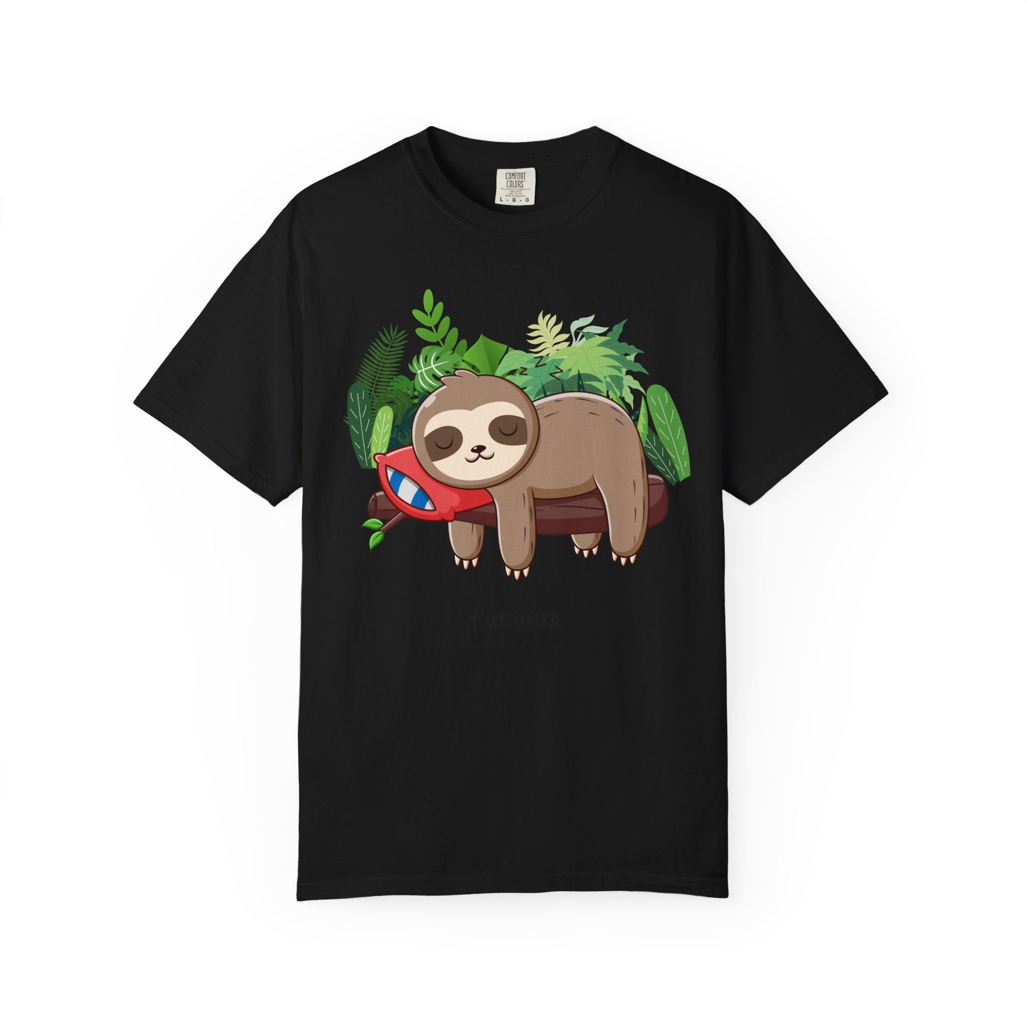 Furious Sloth Graphic T-Shirt — Cute Jungle Sloth Tee