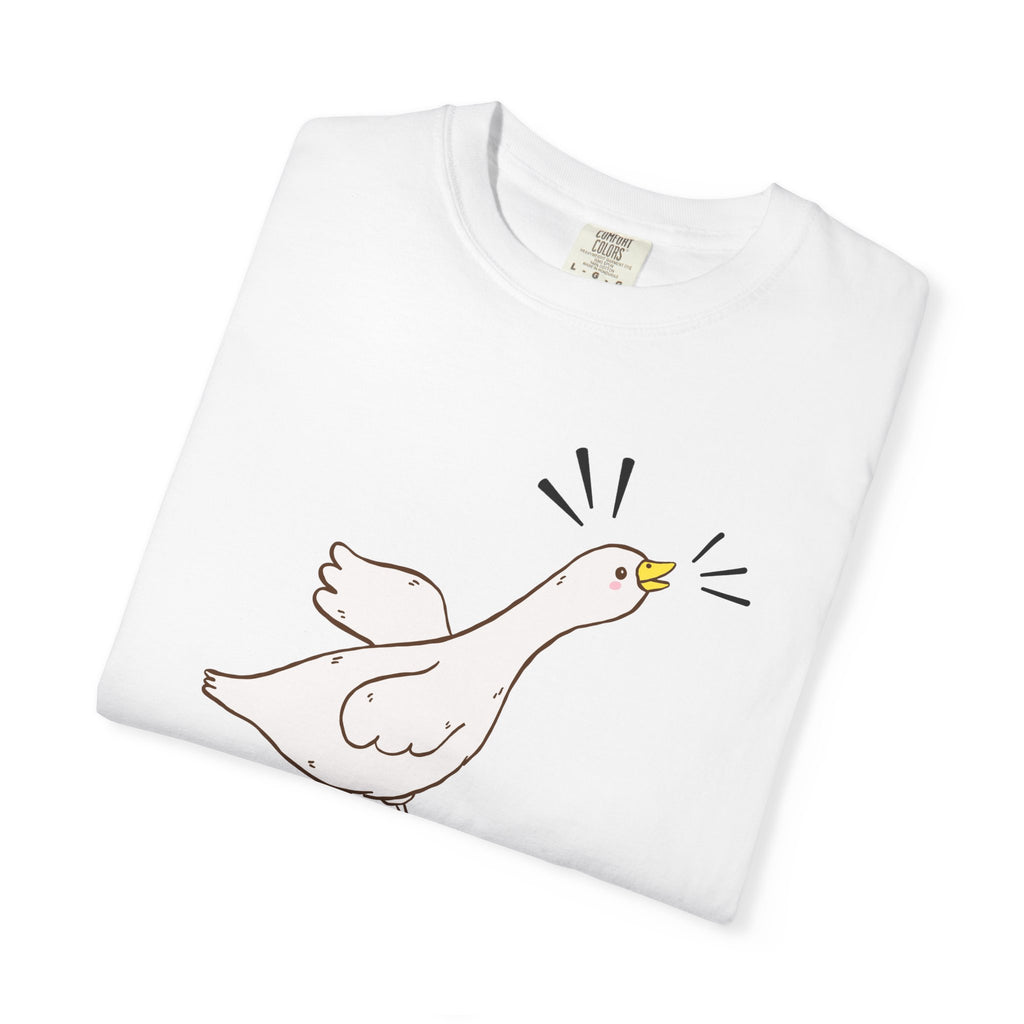Goose Illustration T-Shirt — Cute 'woof woof' Funny Animal Graphic Tee
