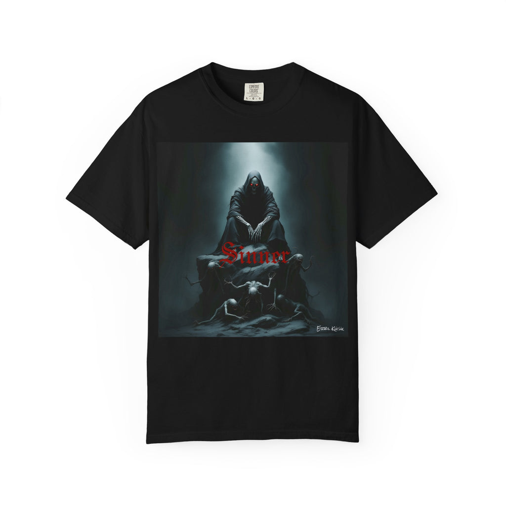 Dark Reaper Graphic T-Shirt — Grim Hooded Figure with 'Sorrow' Text