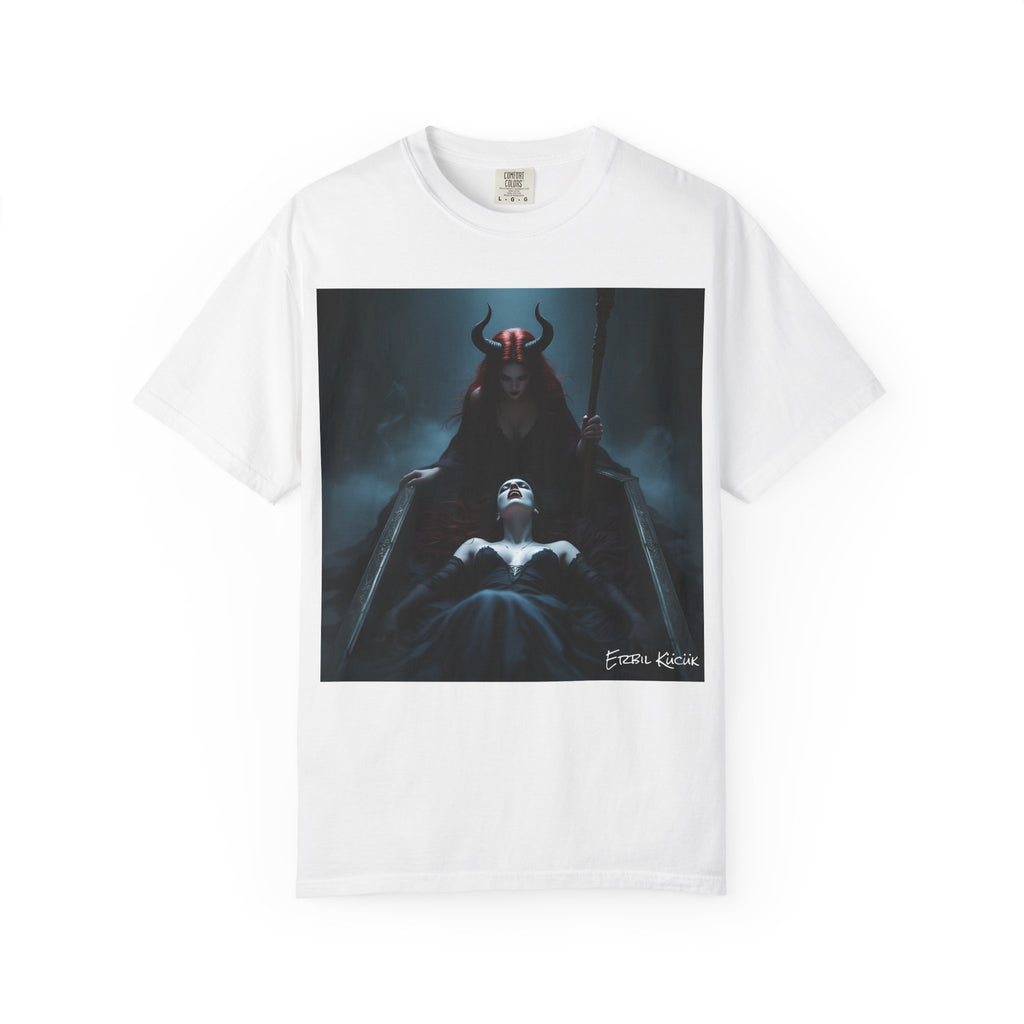 Dark Queen Throne T-Shirt — Gothic Fantasy Art Tee