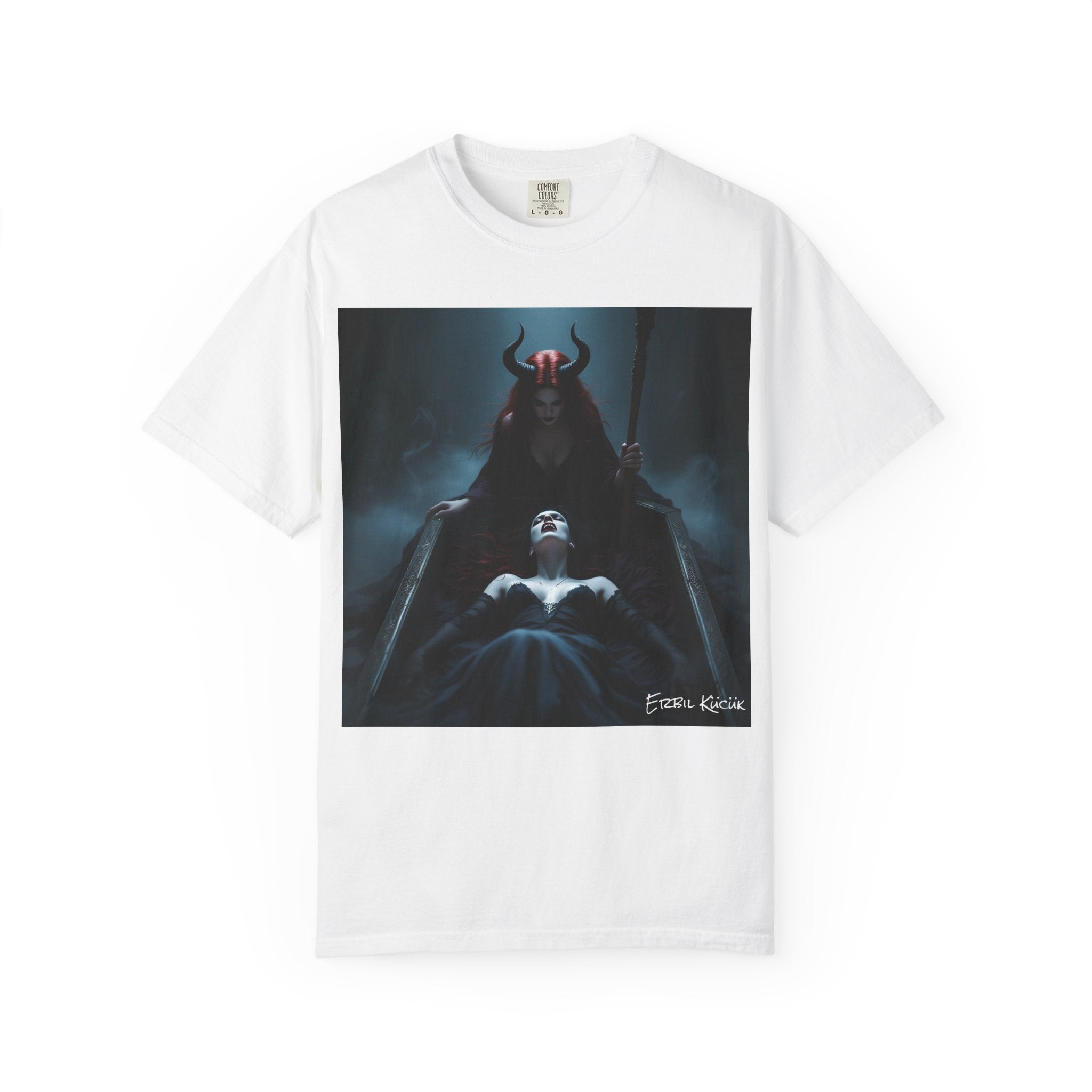 Dark Queen Throne T-Shirt — Gothic Fantasy Art Tee