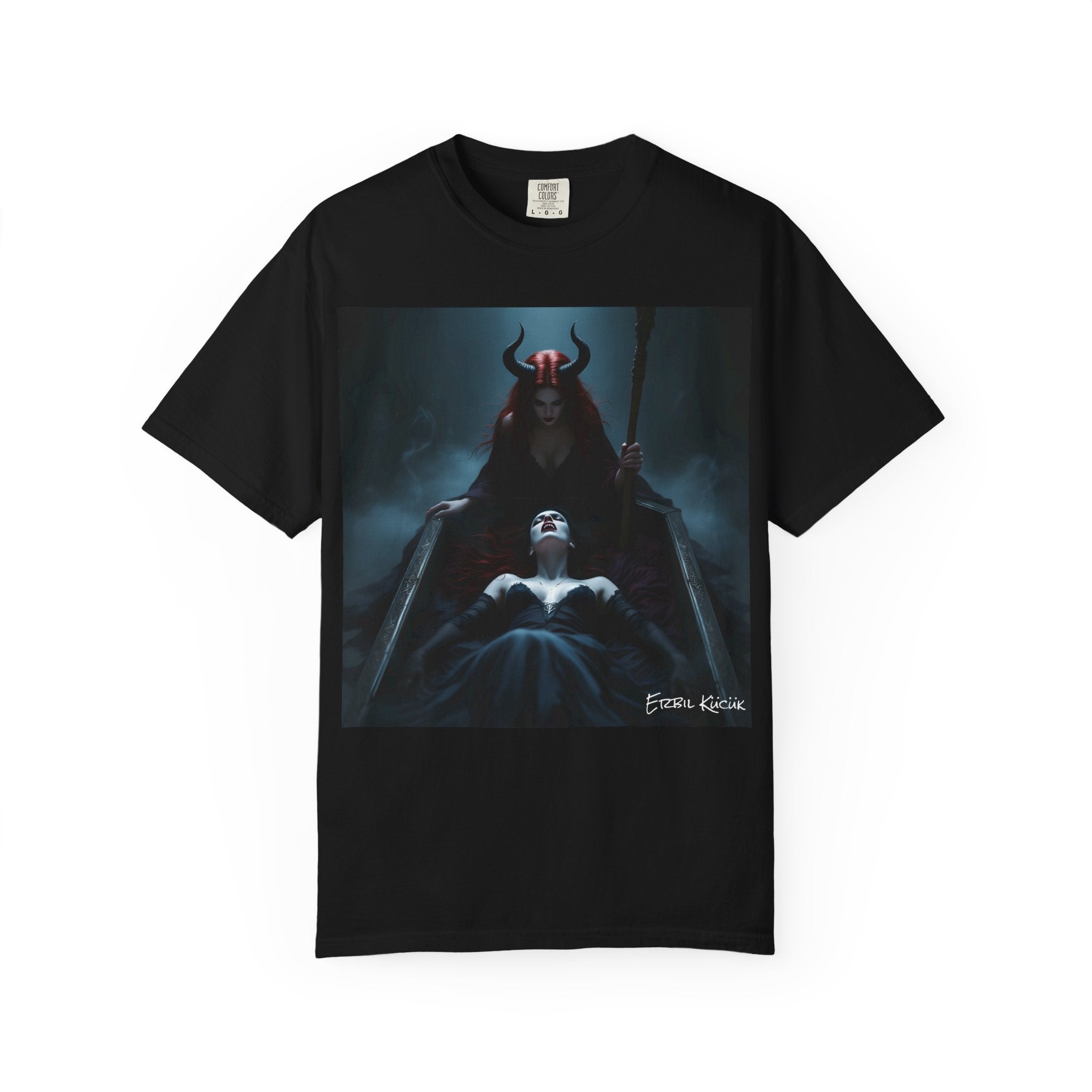 Dark Queen Throne T-Shirt — Gothic Fantasy Art Tee