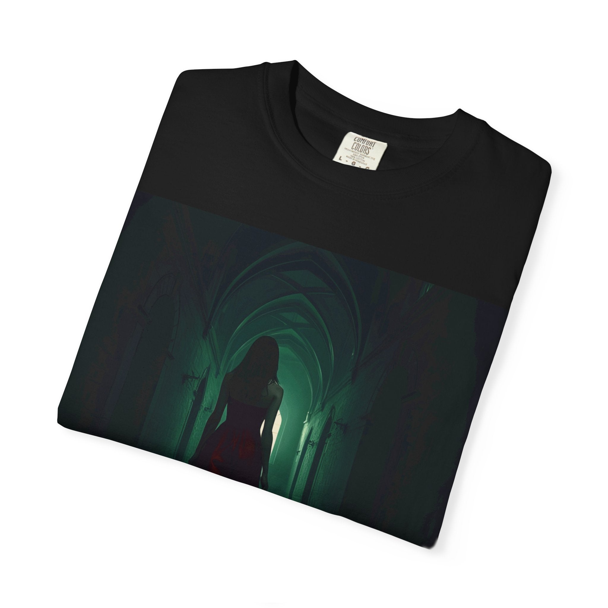 Horror Gothic T-Shirt — Album Art Merch - Shadowed Corridor 'X' Graphic Tee