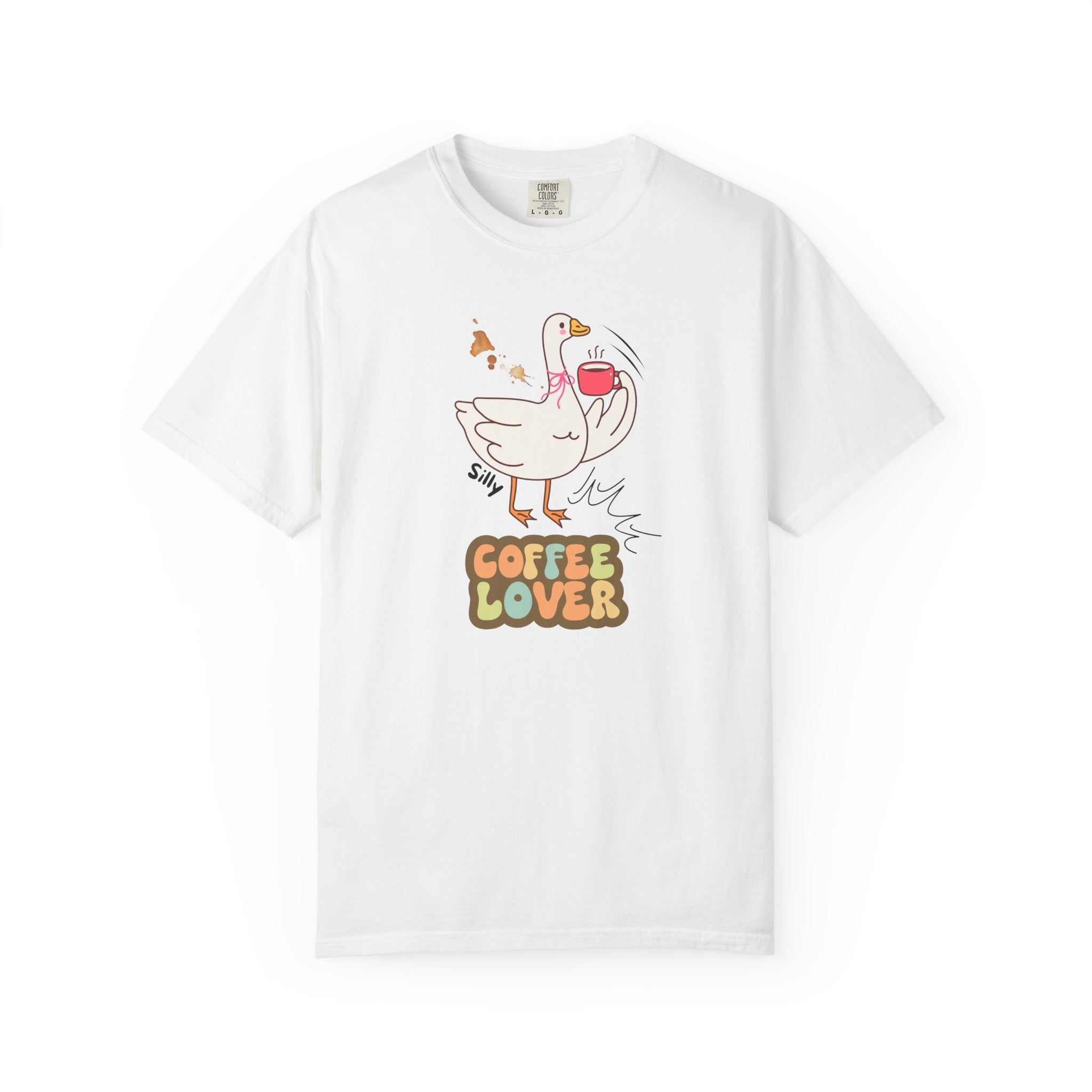 Coffee Lover Silly Goose T-Shirt — Cute Retro Coffee Graphic Tee