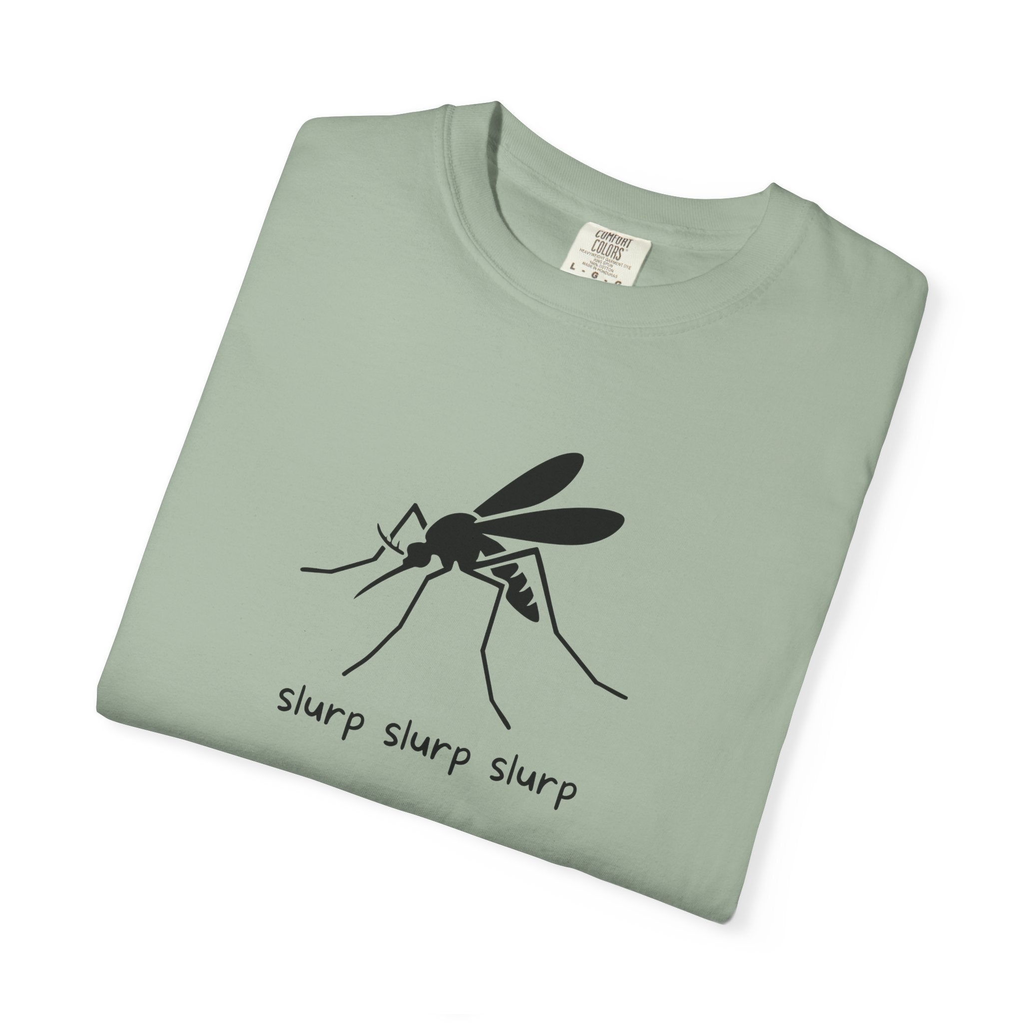 Mosquito Illustration T-Shirt — "sharp sharp swerp" Minimalist Bug Tee