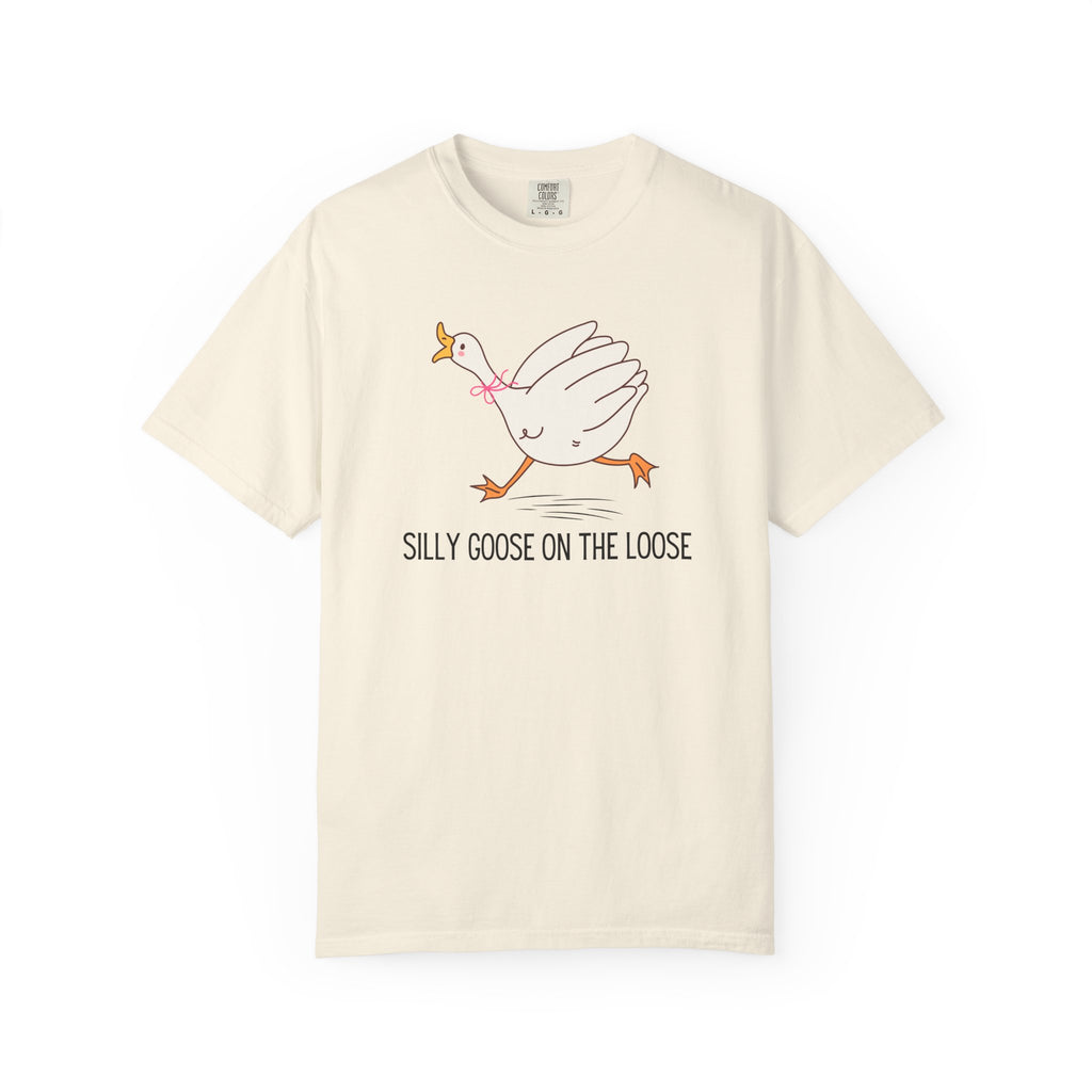 Silly Goose Tee — "Silly Goose on the Loose" Cute Cartoon Graphic T-Shirt