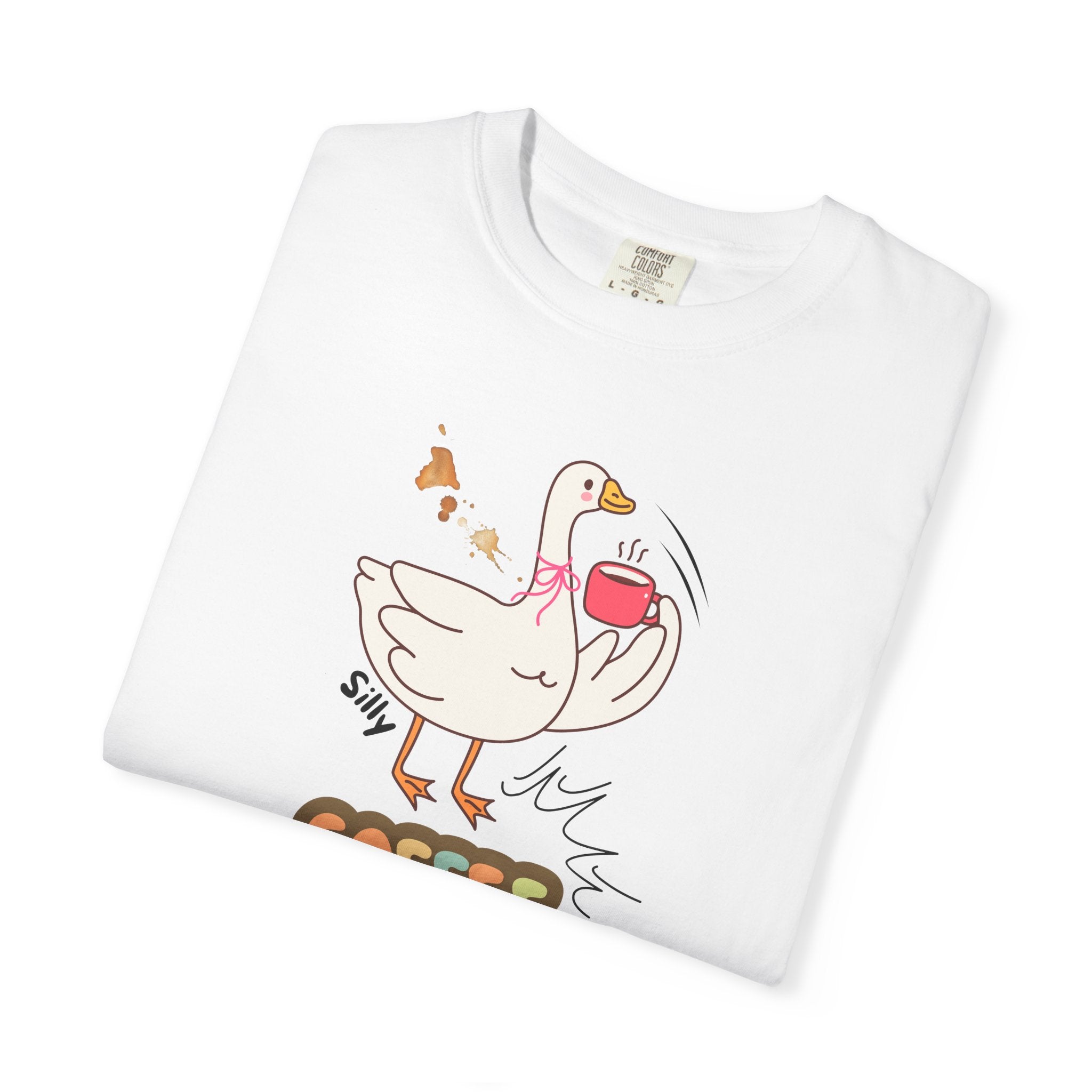 Coffee Lover Silly Goose T-Shirt — Cute Retro Coffee Graphic Tee