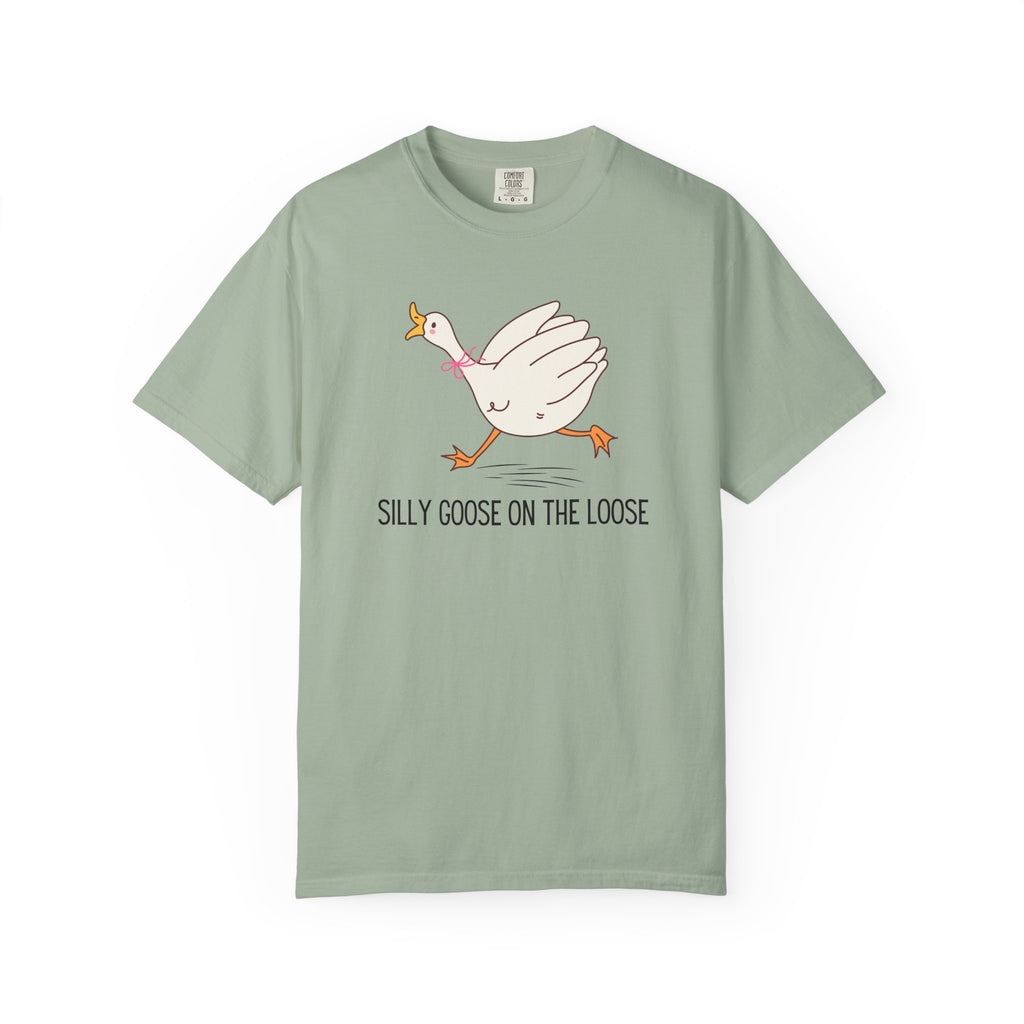 Silly Goose Tee — "Silly Goose on the Loose" Cute Cartoon Graphic T-Shirt